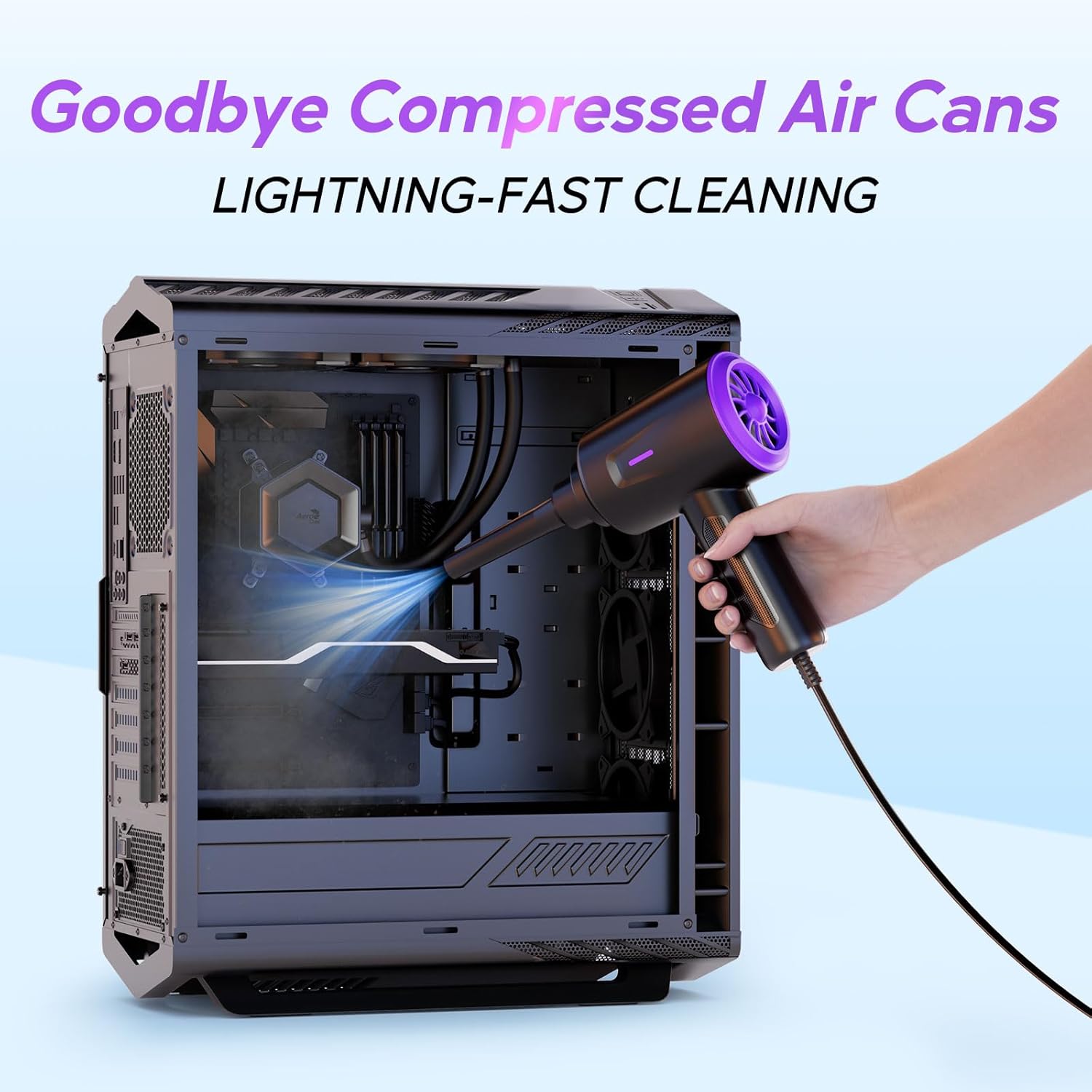 Goweto Electric Air Duster - Powerful Motor for Cleaning Electronics