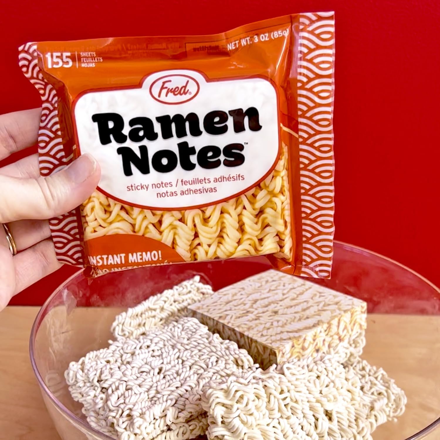 Genuine Fred Ramen Notes Sticky Note Pad 155 Sheets 35x3