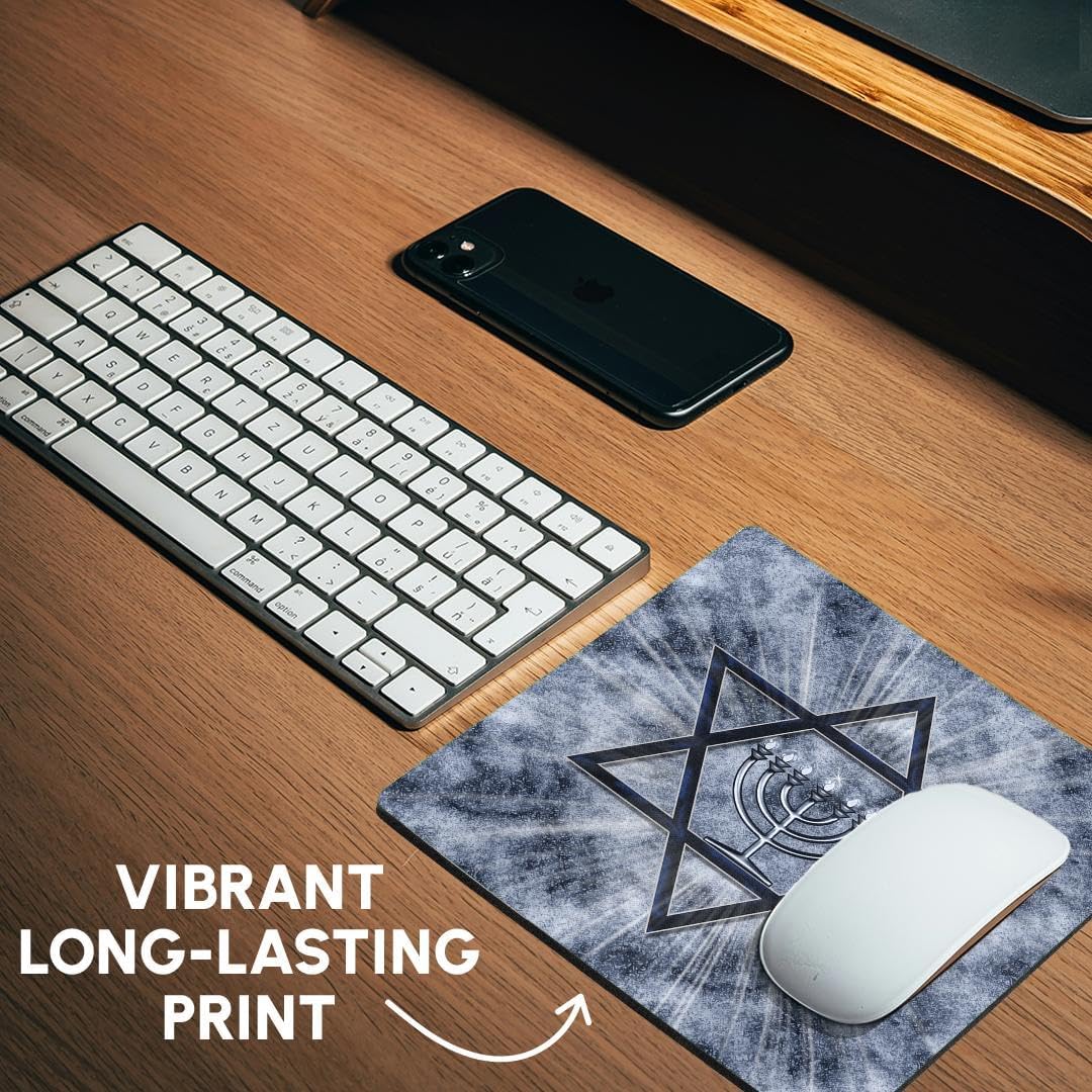 3dRose Hanukkah Mouse Pad with Star of David
