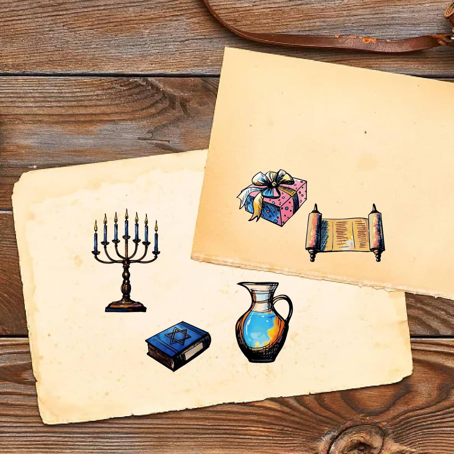 CRASPIRE Hanukkah Clear Rubber Stamps 63x43 Inch