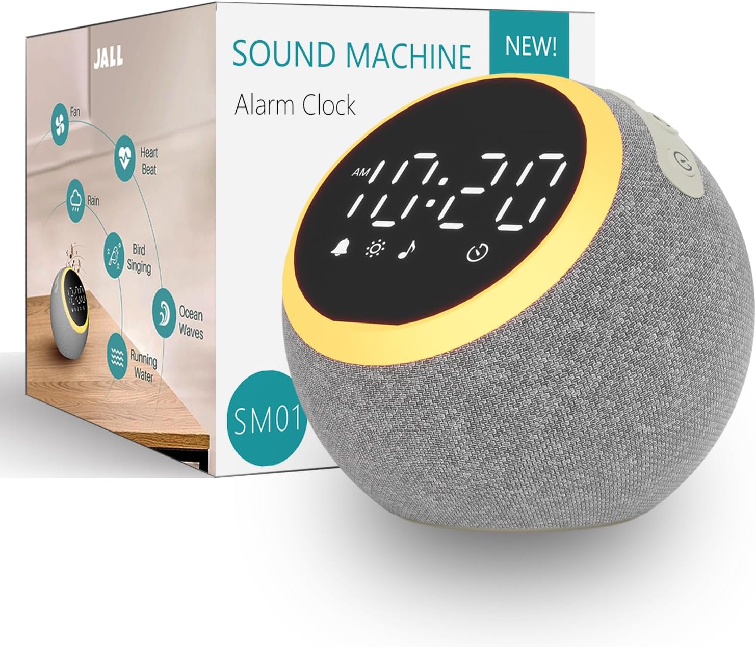 JALL Sound Machine with 25 Soothing Sounds and 5W Speaker