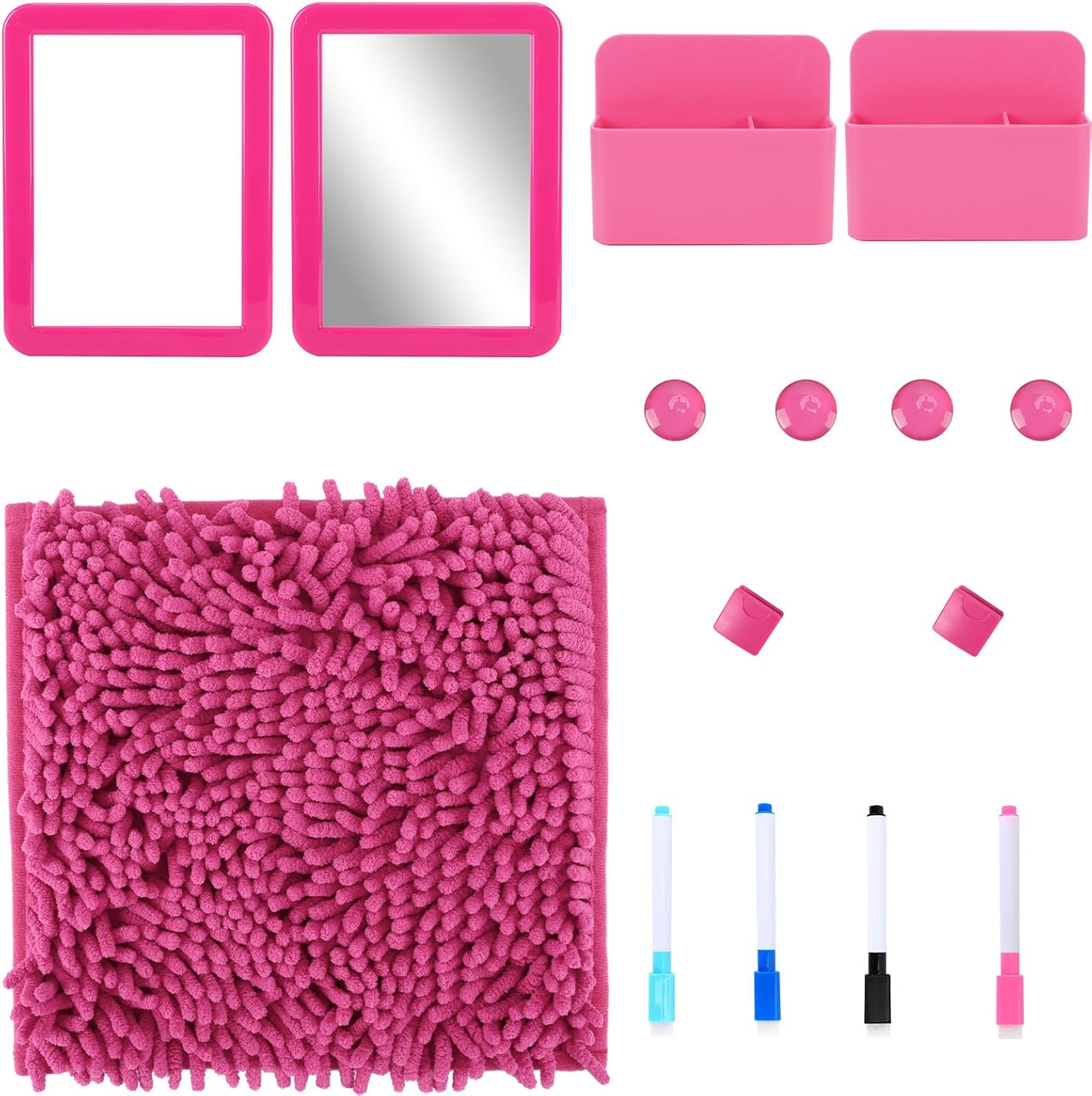 15 Pcs Pink Locker Organizer Kit for Girls Back to School Essentials