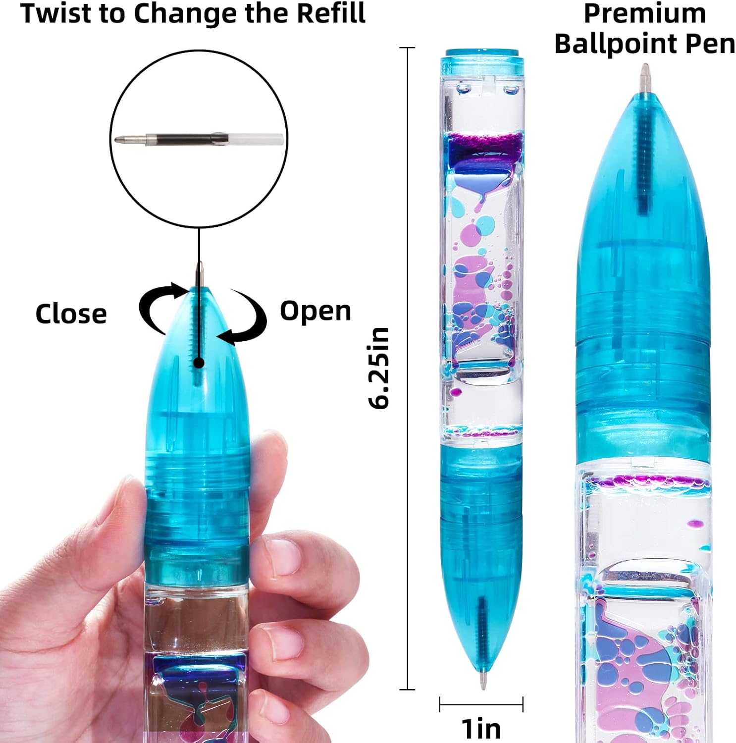 Yue Motion Liquid Fidget Pens 2 Pack