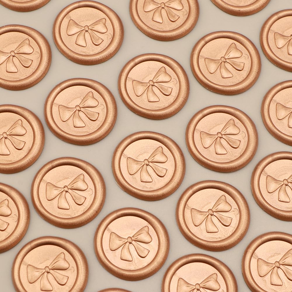 Bow Pattern Wax Seal Stickers 50PCS Self-Adhesive