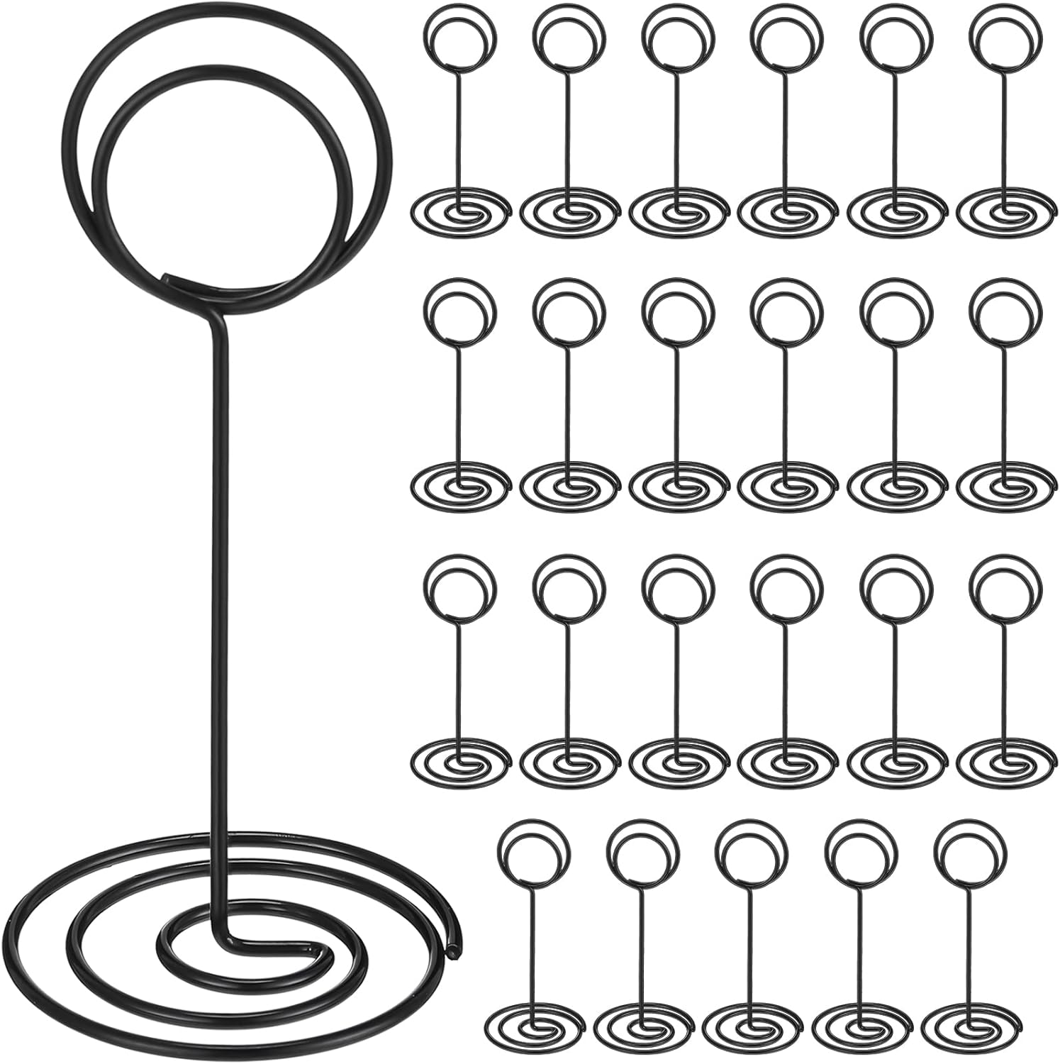 TecUnite 24 Pack 335 Inch Table Number Holder Place Card Stand