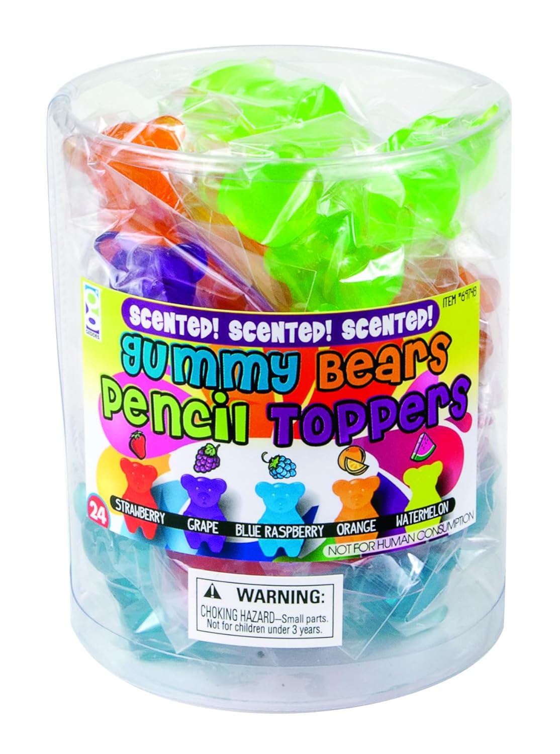 Raymond Geddes Gummy Bear Scented Pencil Toppers - Pack of 24