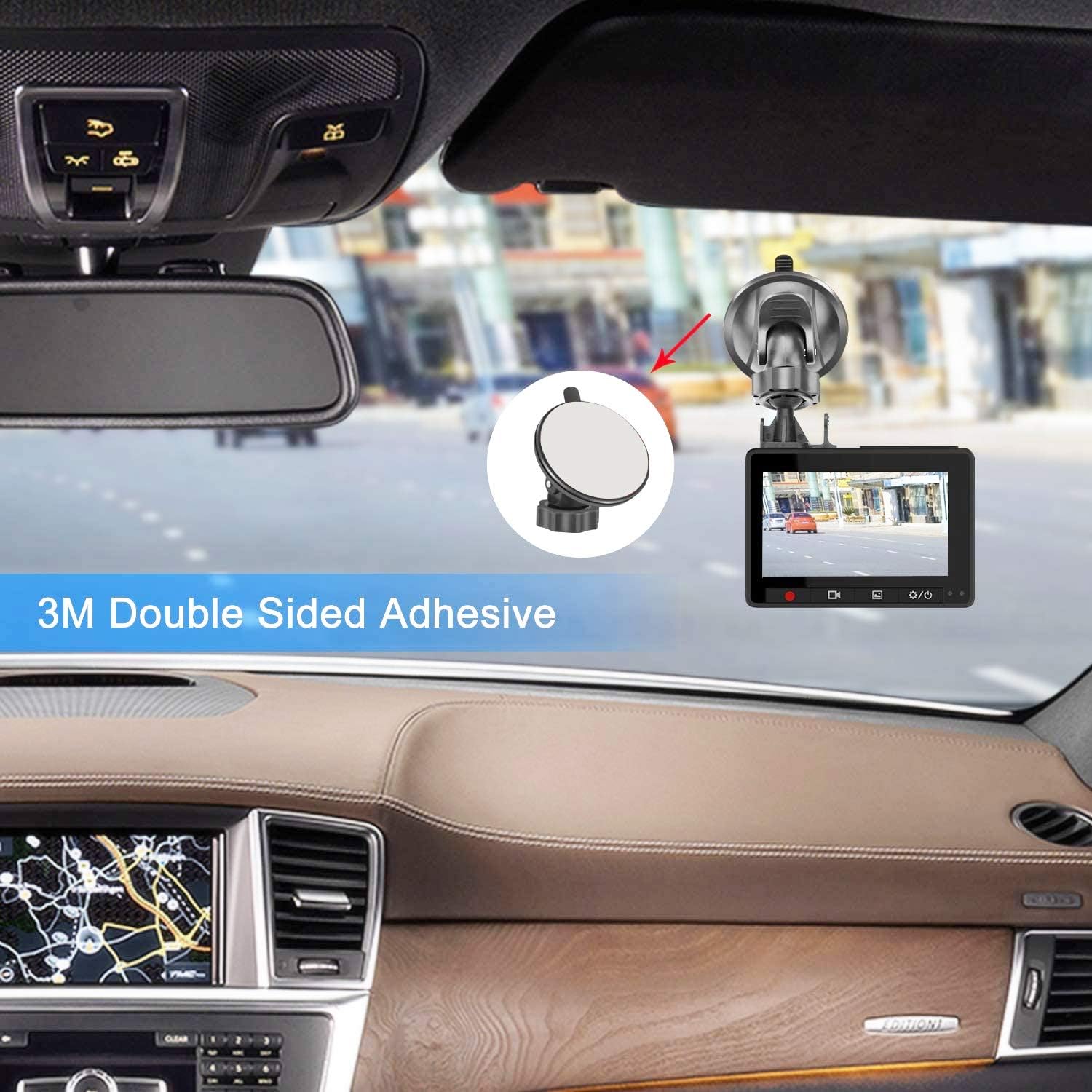 Universal Dash Cam Suction Mount - 360 Rotating for Multiple Models