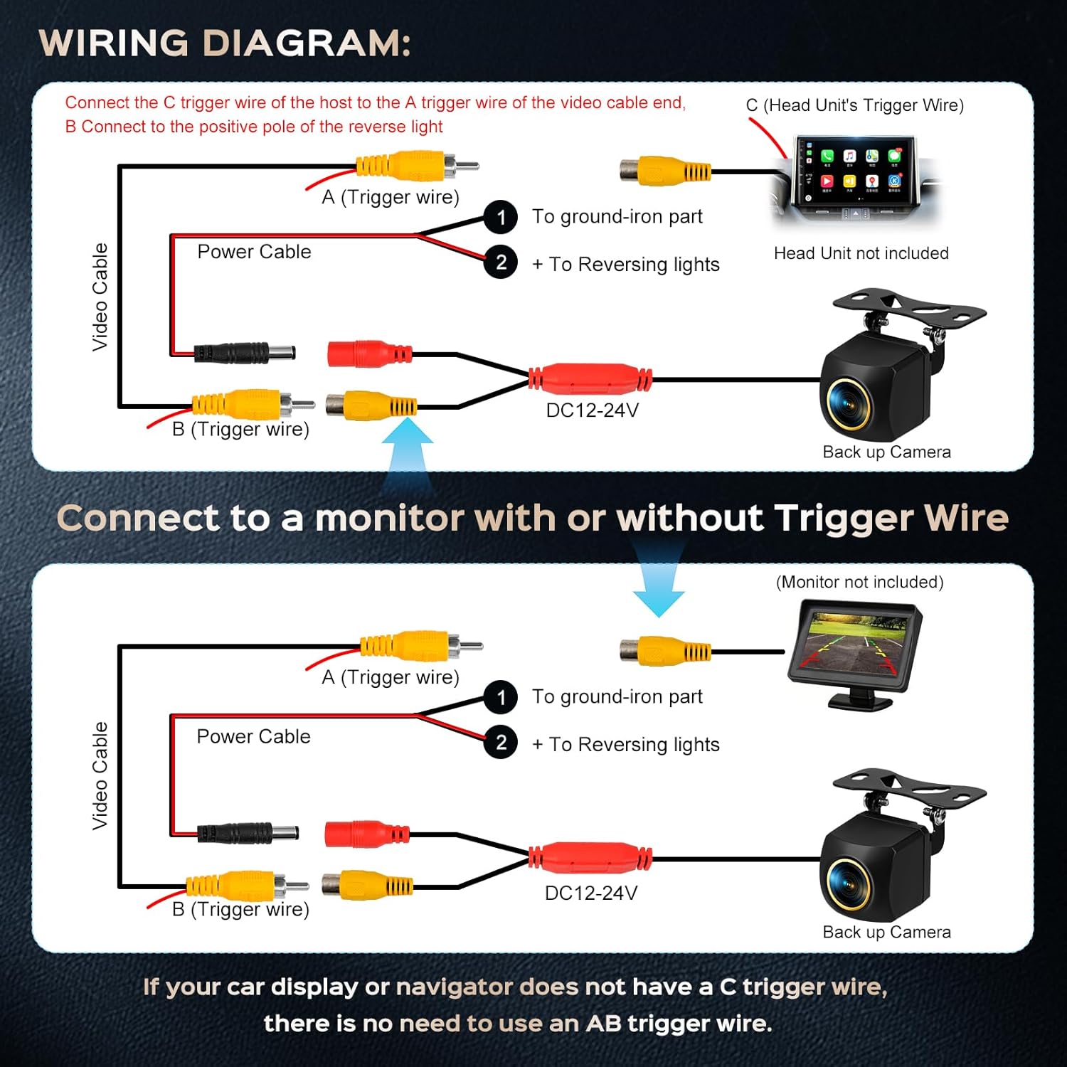 Vampolo AHD 1080P Backup Camera for Car