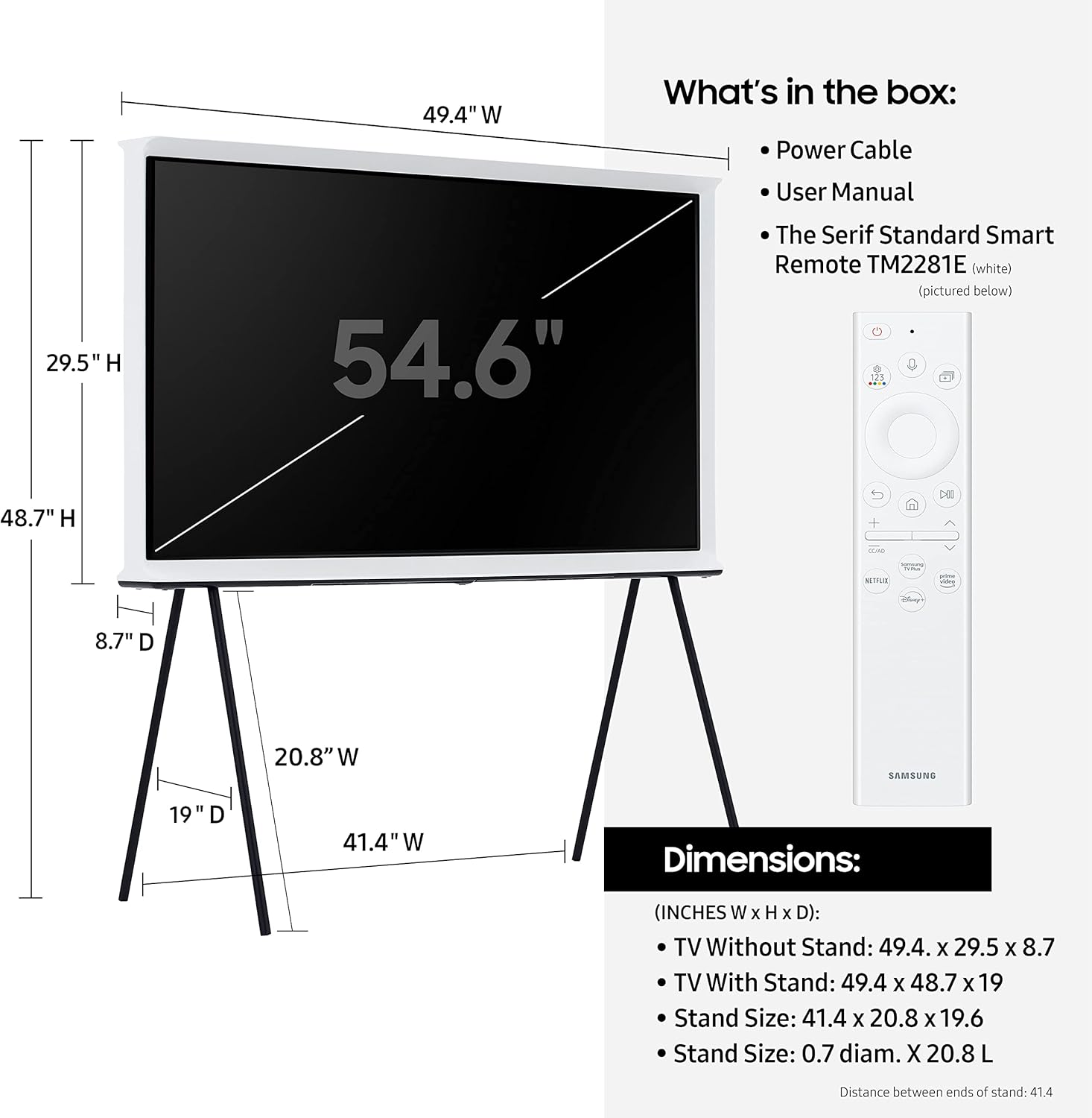 Samsung 55-Inch QLED 4K The Serif LS01B with Alexa