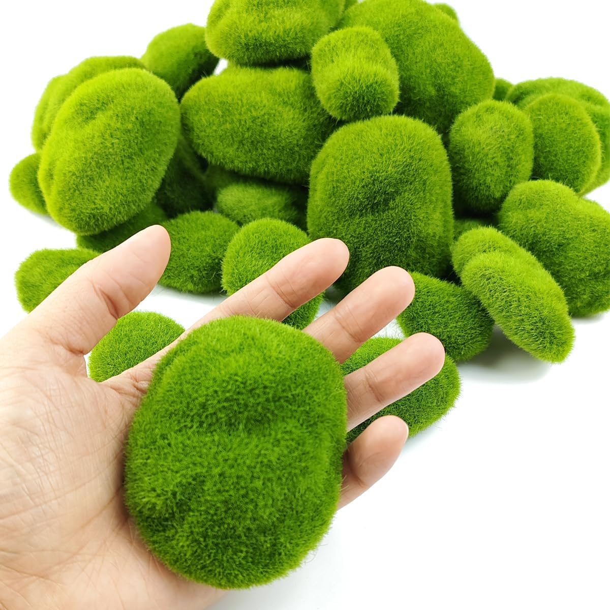 TIHOOD 50PCS Artificial Moss Rocks Decor