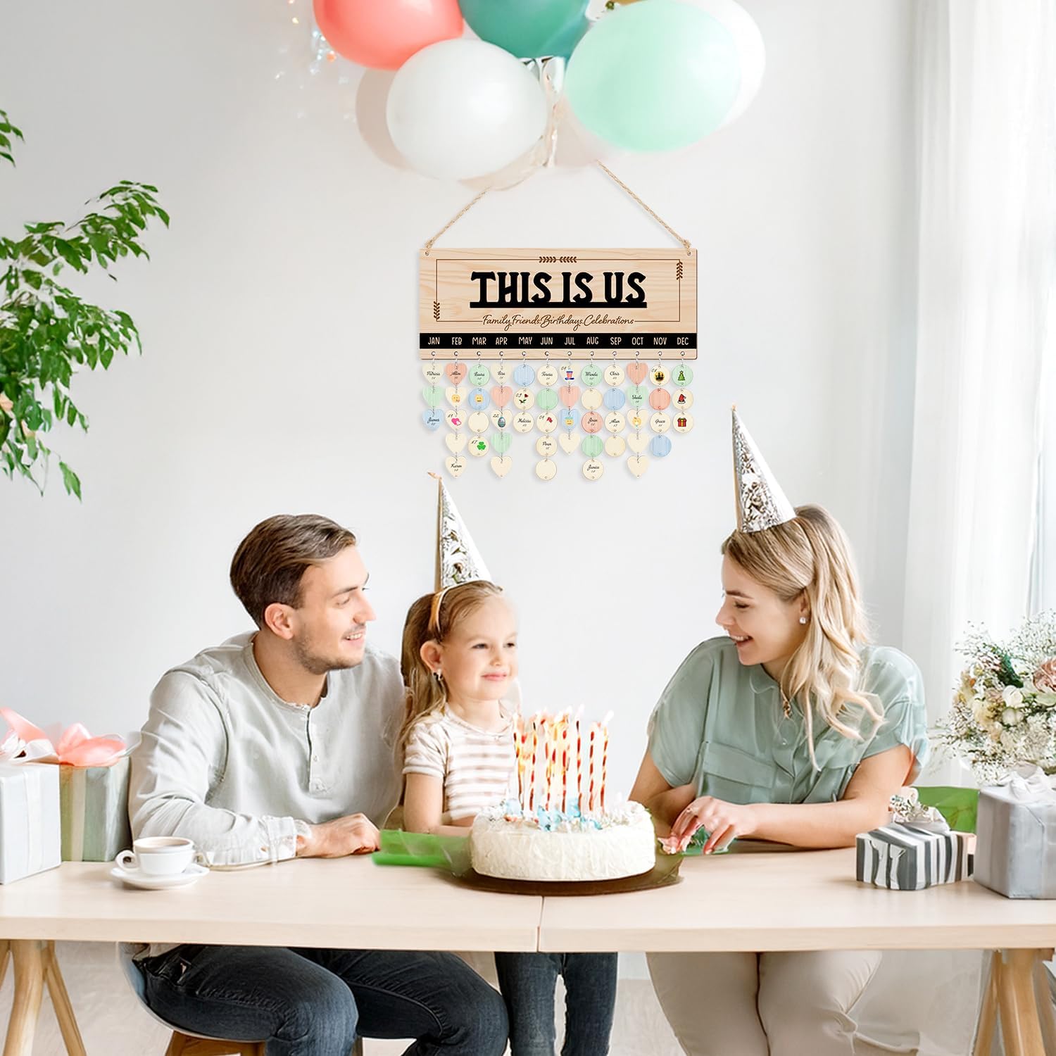 CHDITB 3D This is Us Birthday Calendar Wall Hanging