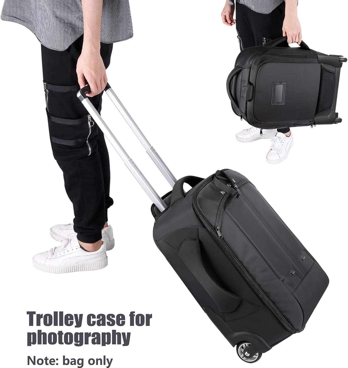 Neewer 2-in-1 Rolling Camera Backpack Trolley Case