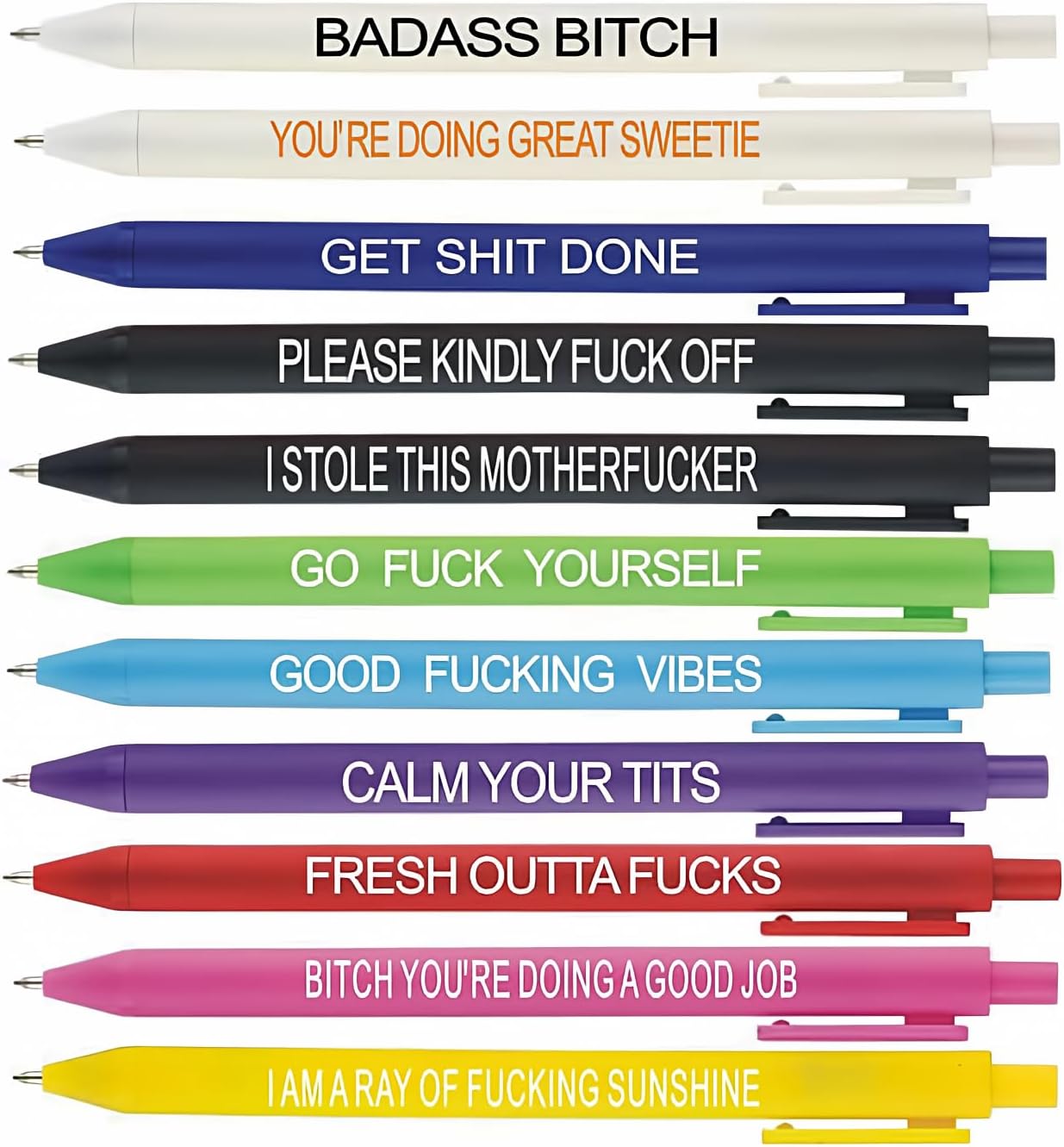 11Pcs Funny Adult Ballpoint Pen Set for Office Gifts