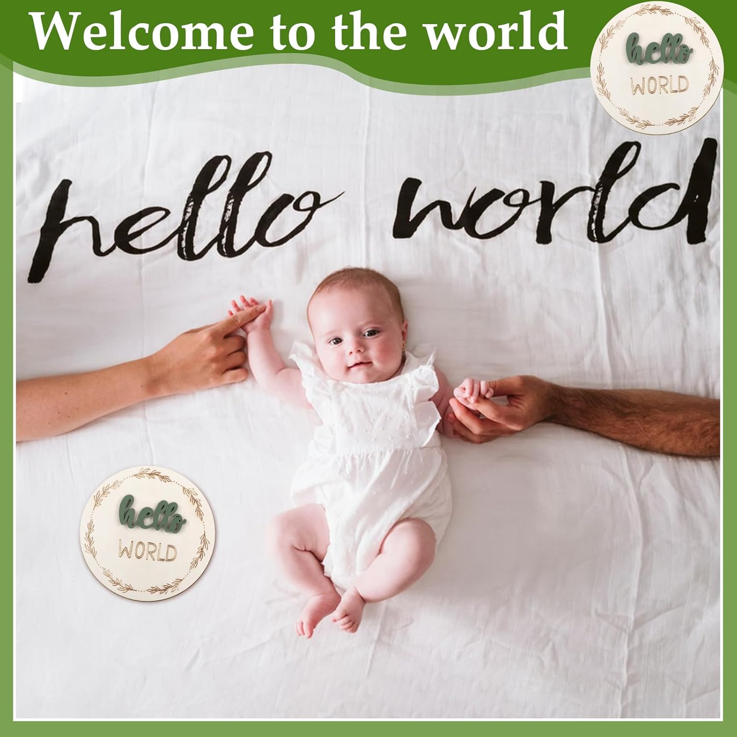 7 Pack Double Sided Baby Milestone Cards Sign