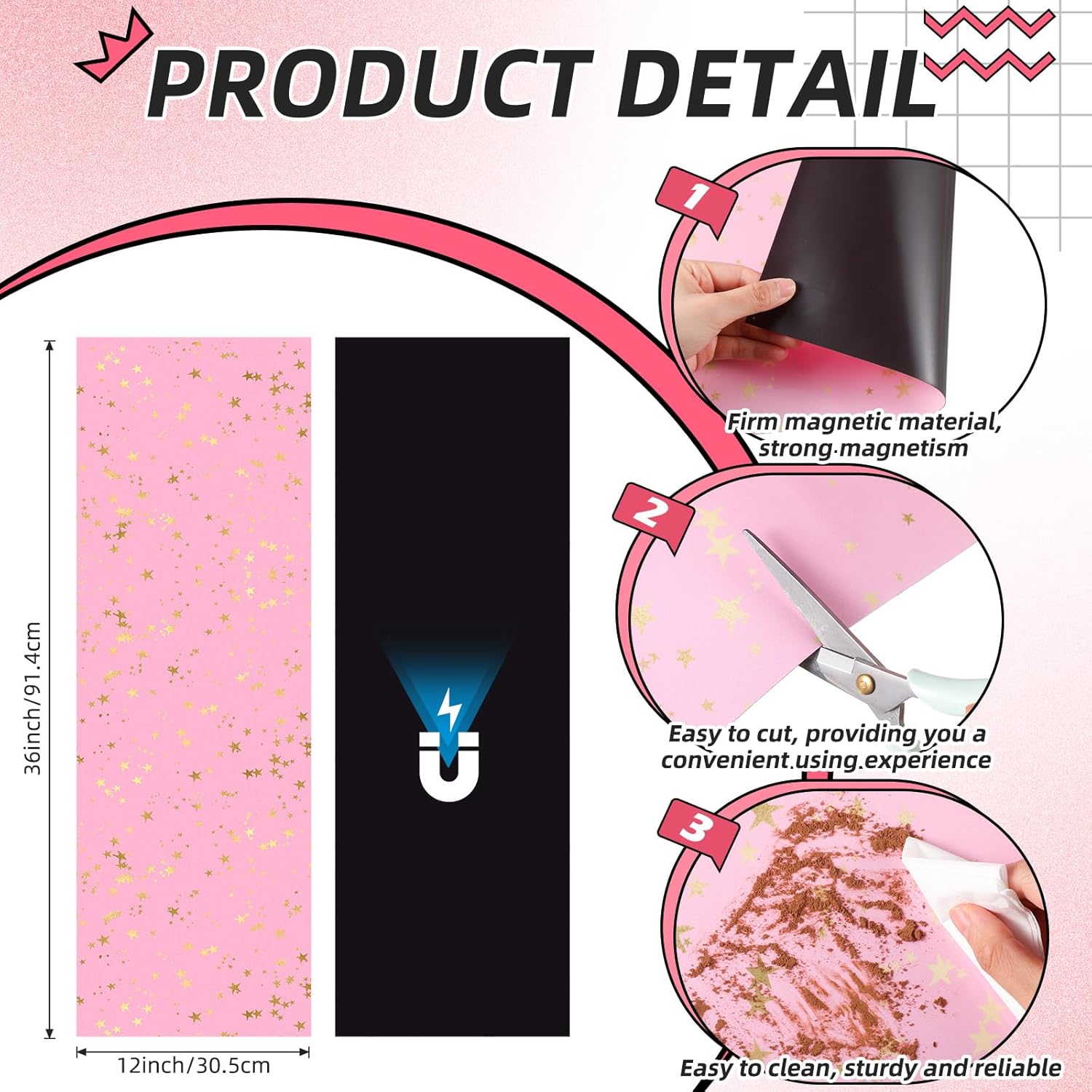 Pink Locker Accessories Set with Magnetic Mirror and Whiteboard