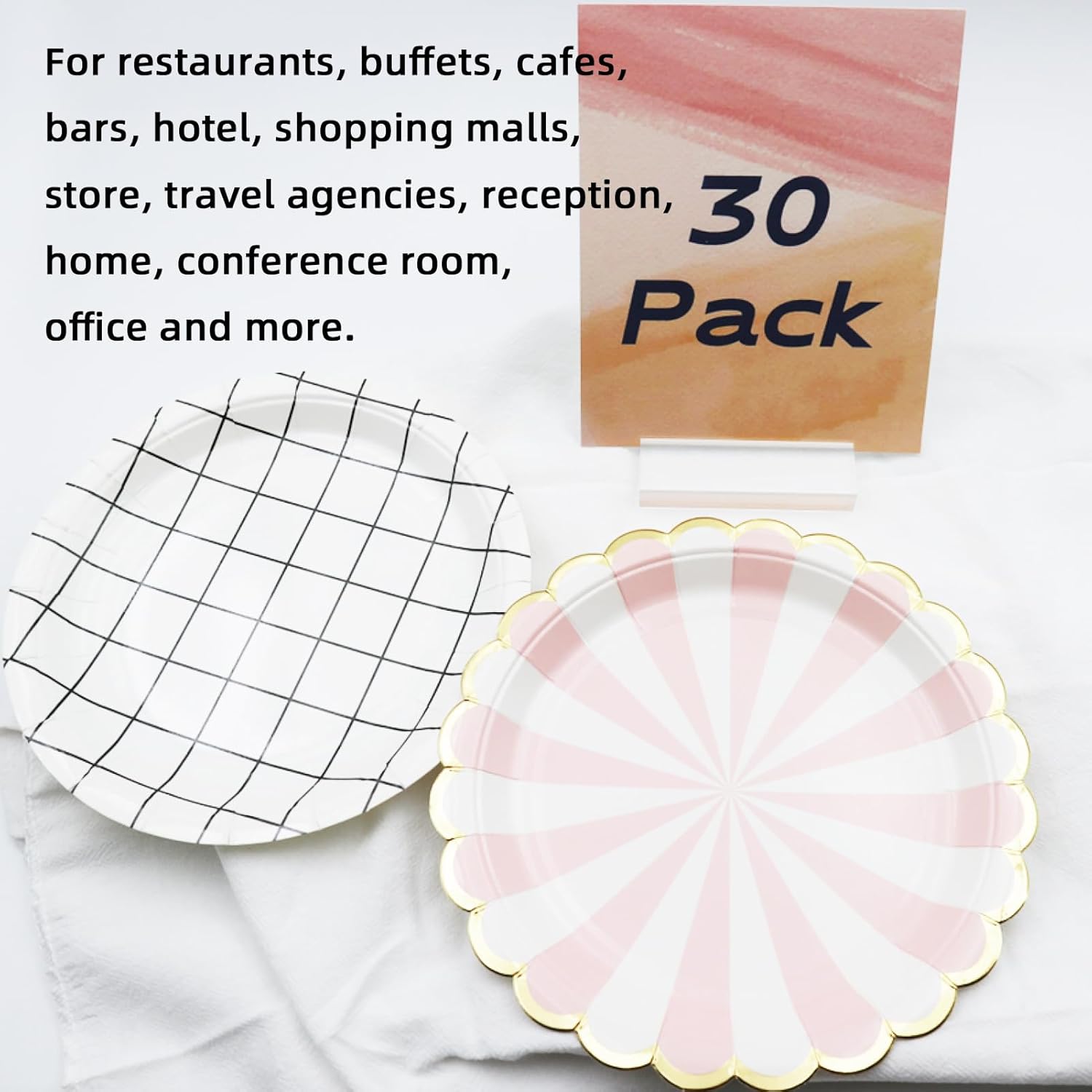 30 Pack 3 Inch Clear Acrylic Sign Stands with Card Slot