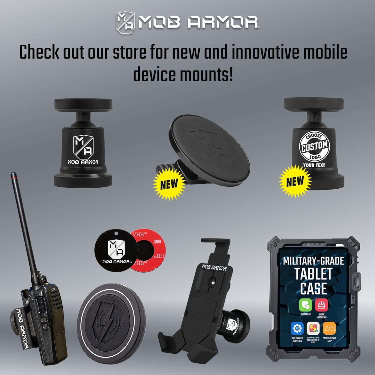 Mob Armor Rad Mount - Magnetic Car Mount for Radios