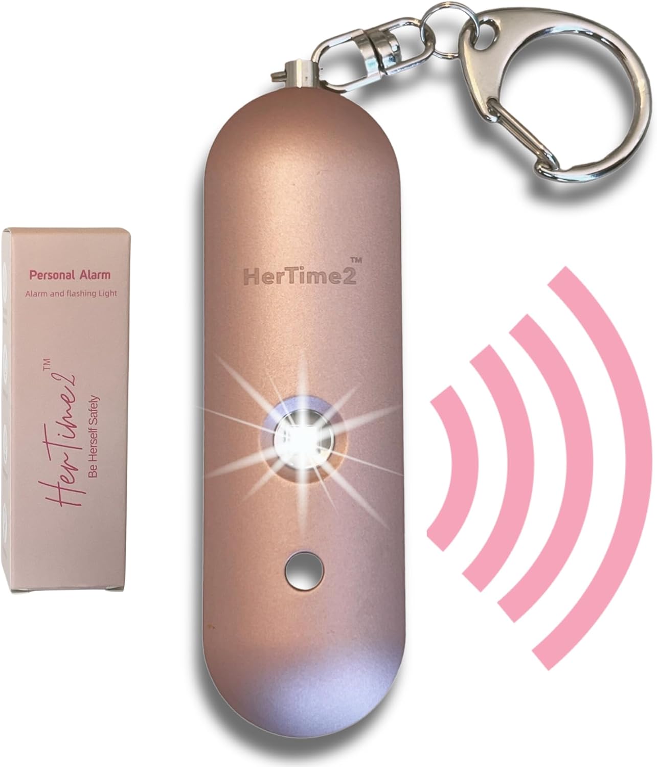 HerTime2 Personal Safety Alarm - Waterproof Keychain