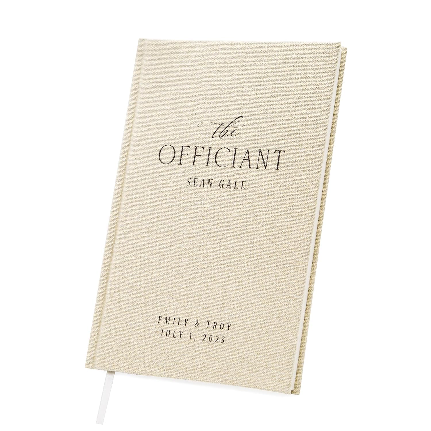 MUUJEE Custom Officiant Book - Personalized Notebook for Ministers and Pastors