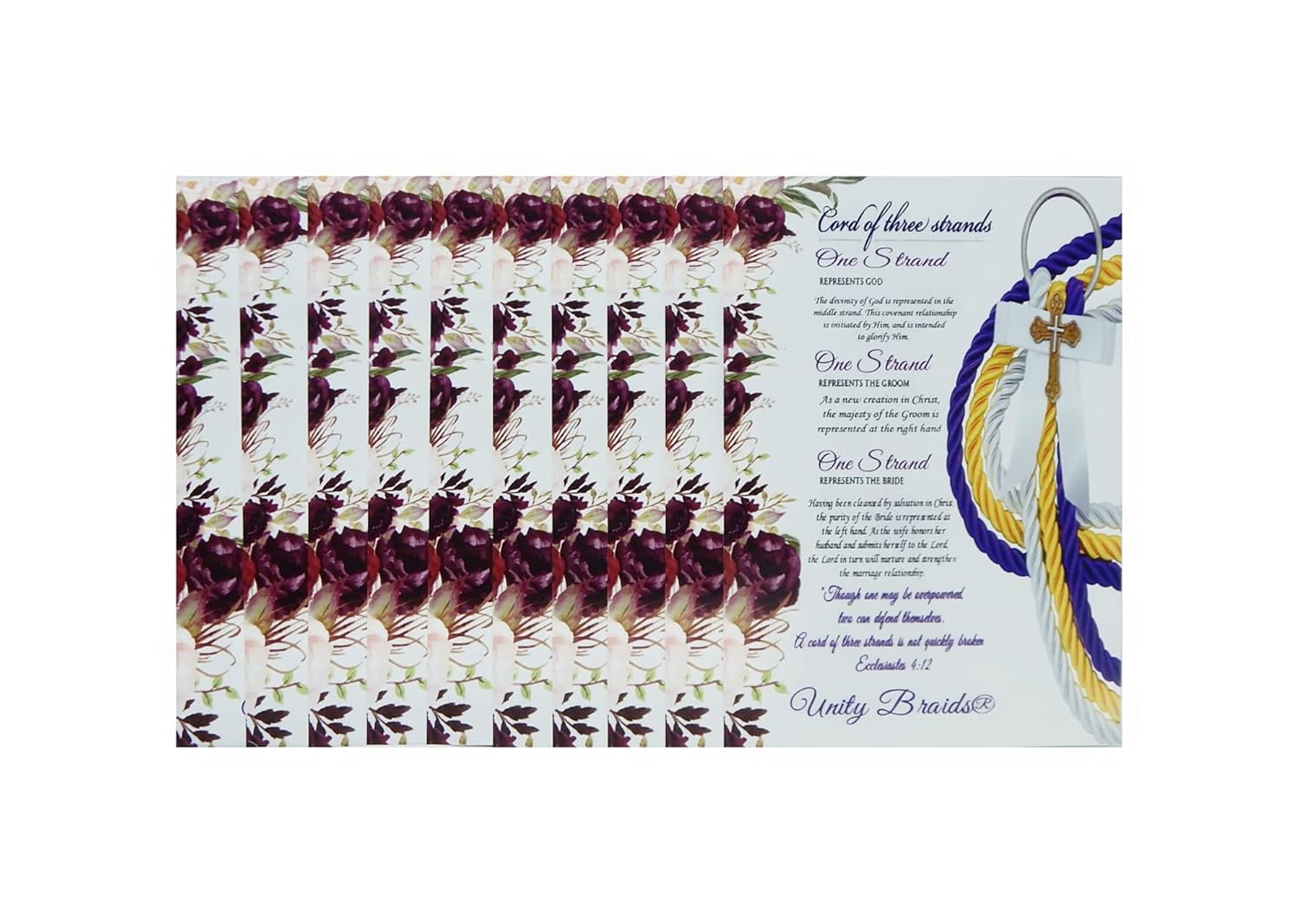 Unity Braids Wedding Explanation Cards Pack of 25