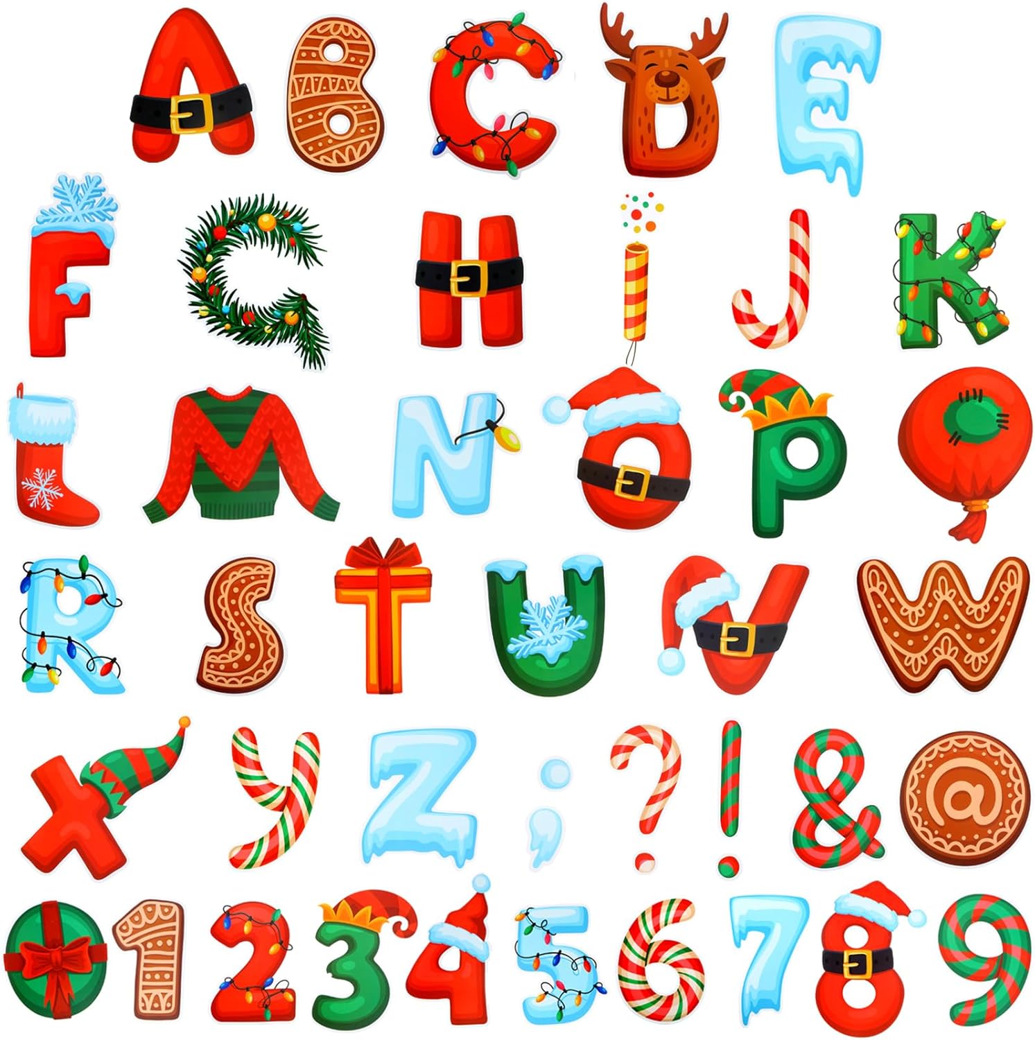 Tenare 134 Pcs Christmas Letter Bulletin Board Set