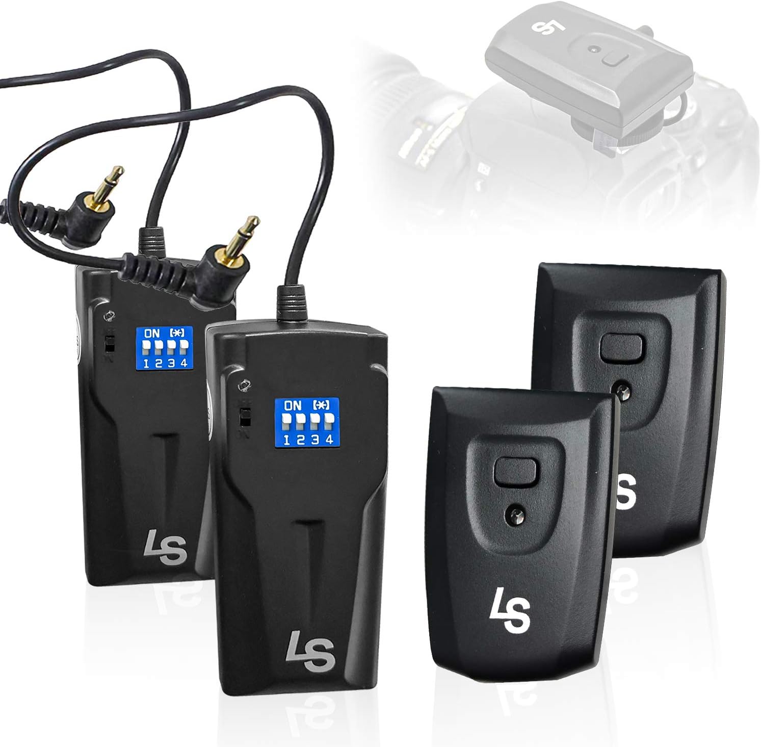 2 Pack Photo Studio Lights with 16 Channel Wireless Flash Trigger Set