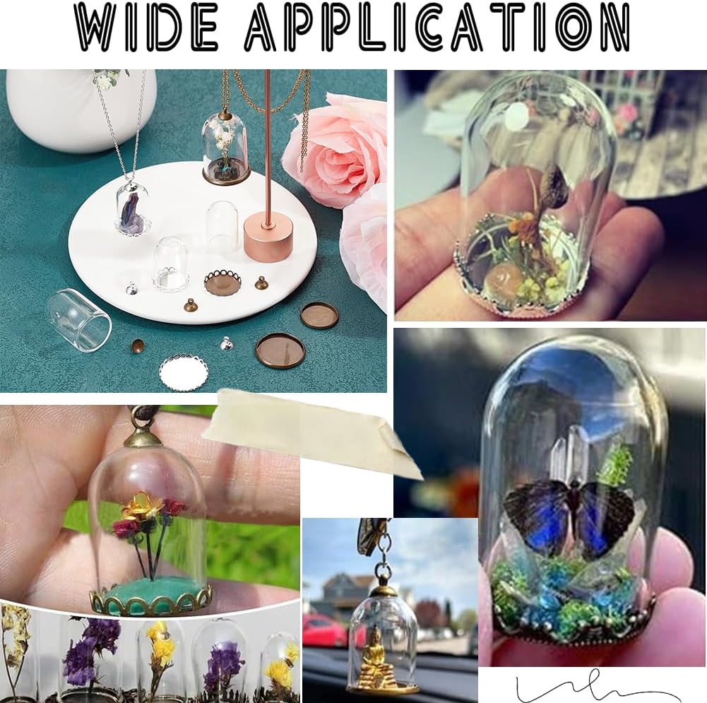 SUNNYCLUE 12Pcs Glass Jar Charms for Jewelry Making