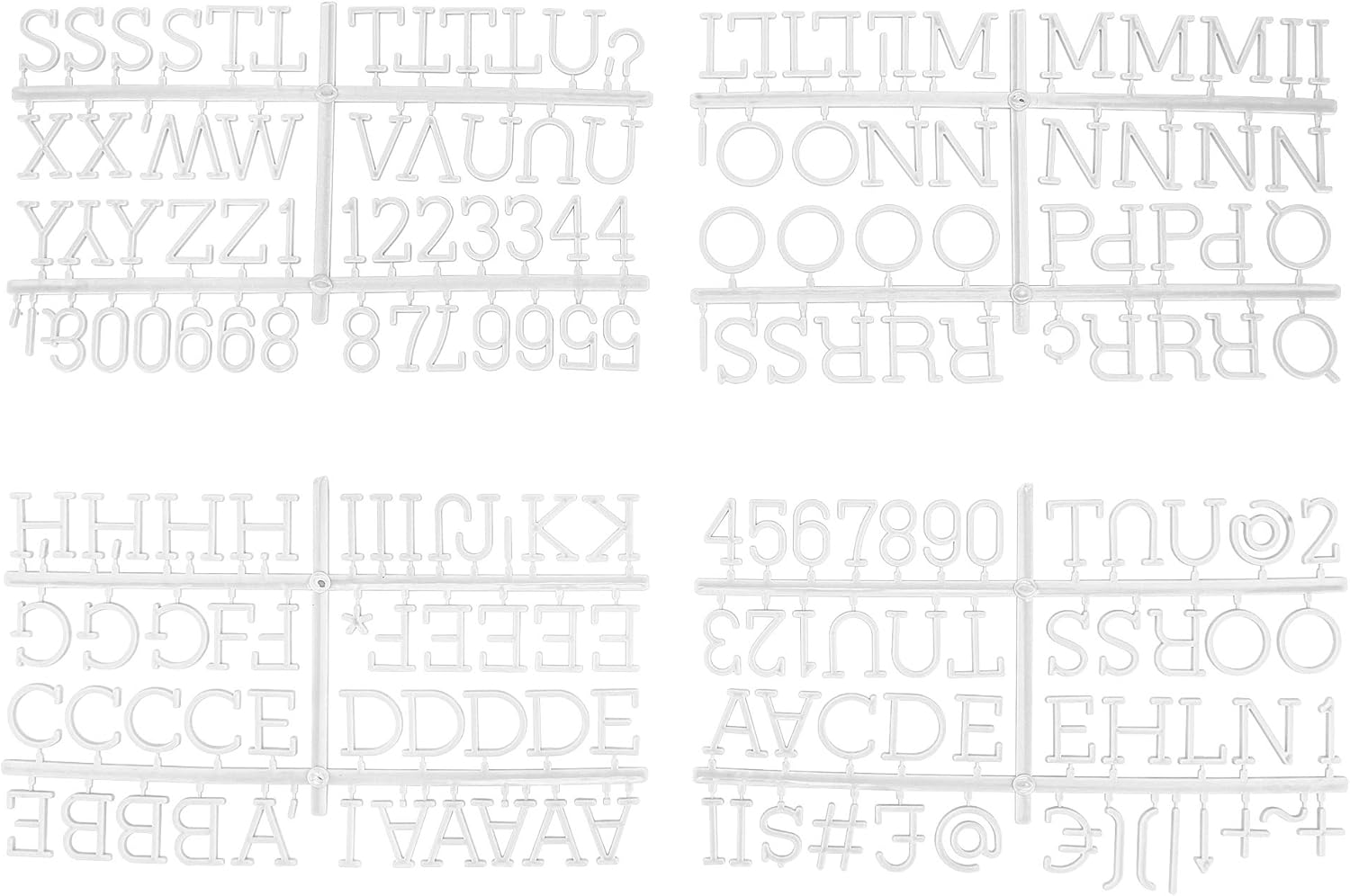 1 Inch Letters for Felt Letter Board 188 Pieces White Set