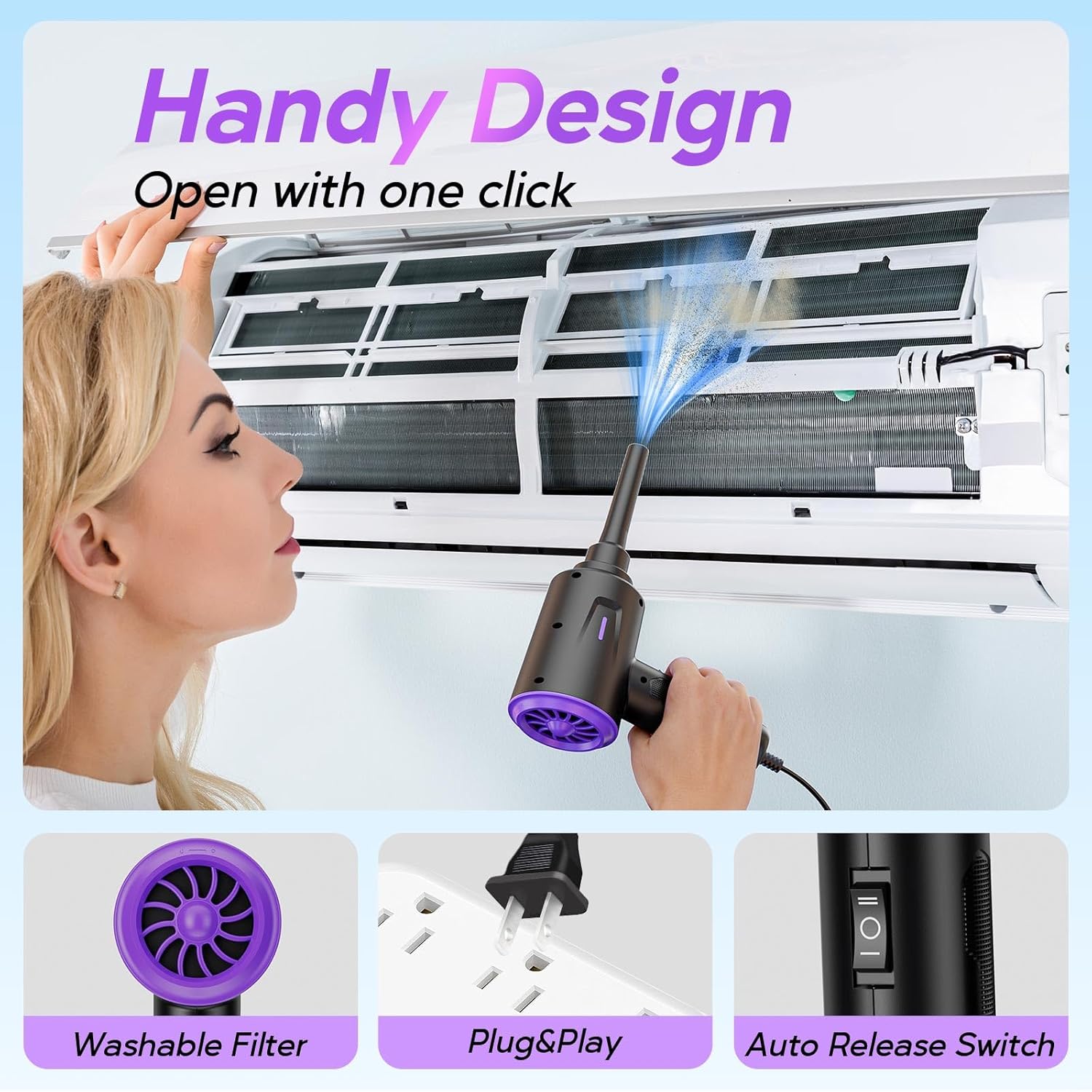 Goweto Electric Air Duster - Powerful Motor for Cleaning Electronics