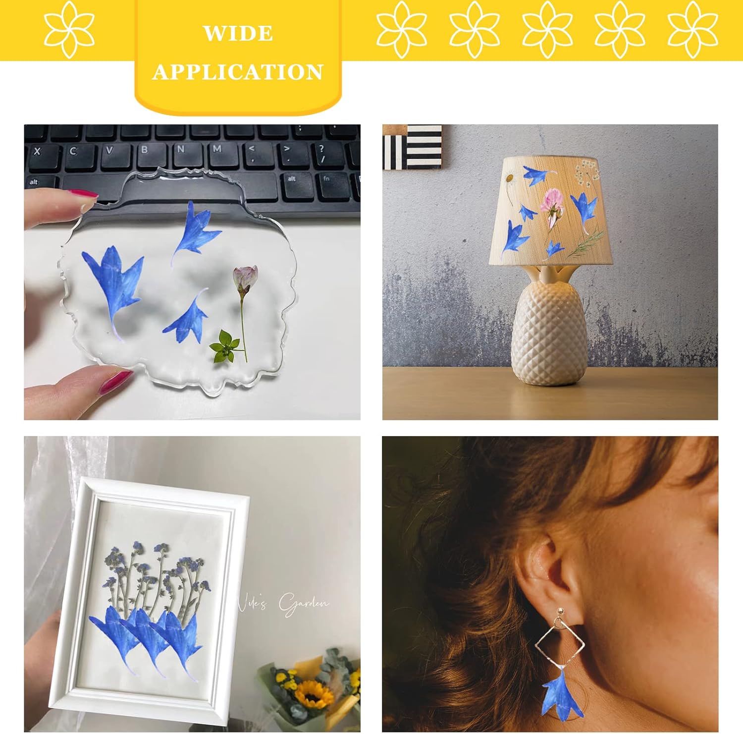 Blue Dried Pressed Corn-Flower for Resin Crafts 50PCS