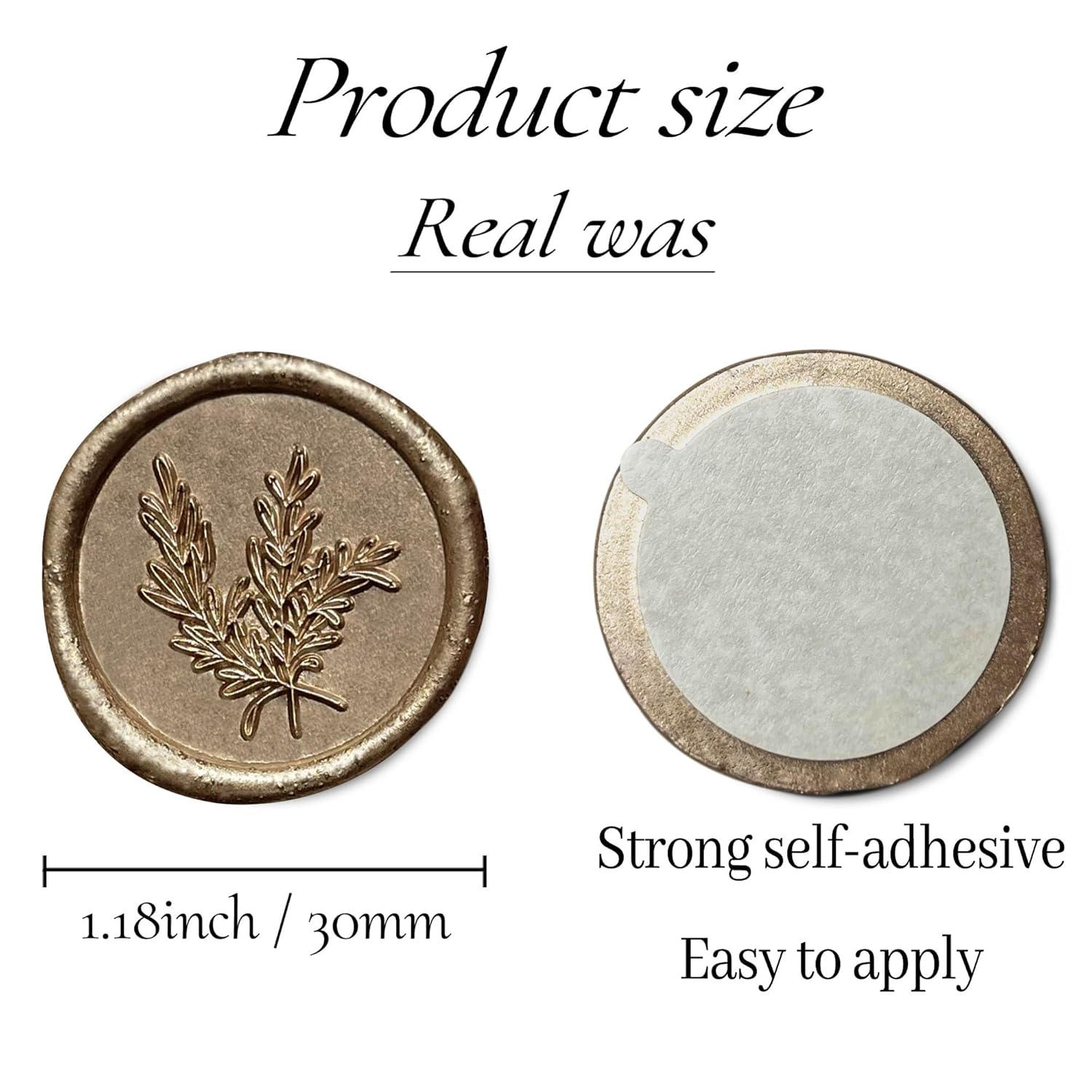 100Pcs Rosemary Wax Seal Stickers for Envelopes and Invitations