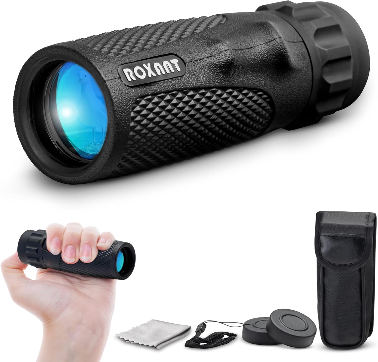 Roxant Viper 10x25 Monocular Telescope - Military Grade BAK4 Prism Pocket Scope