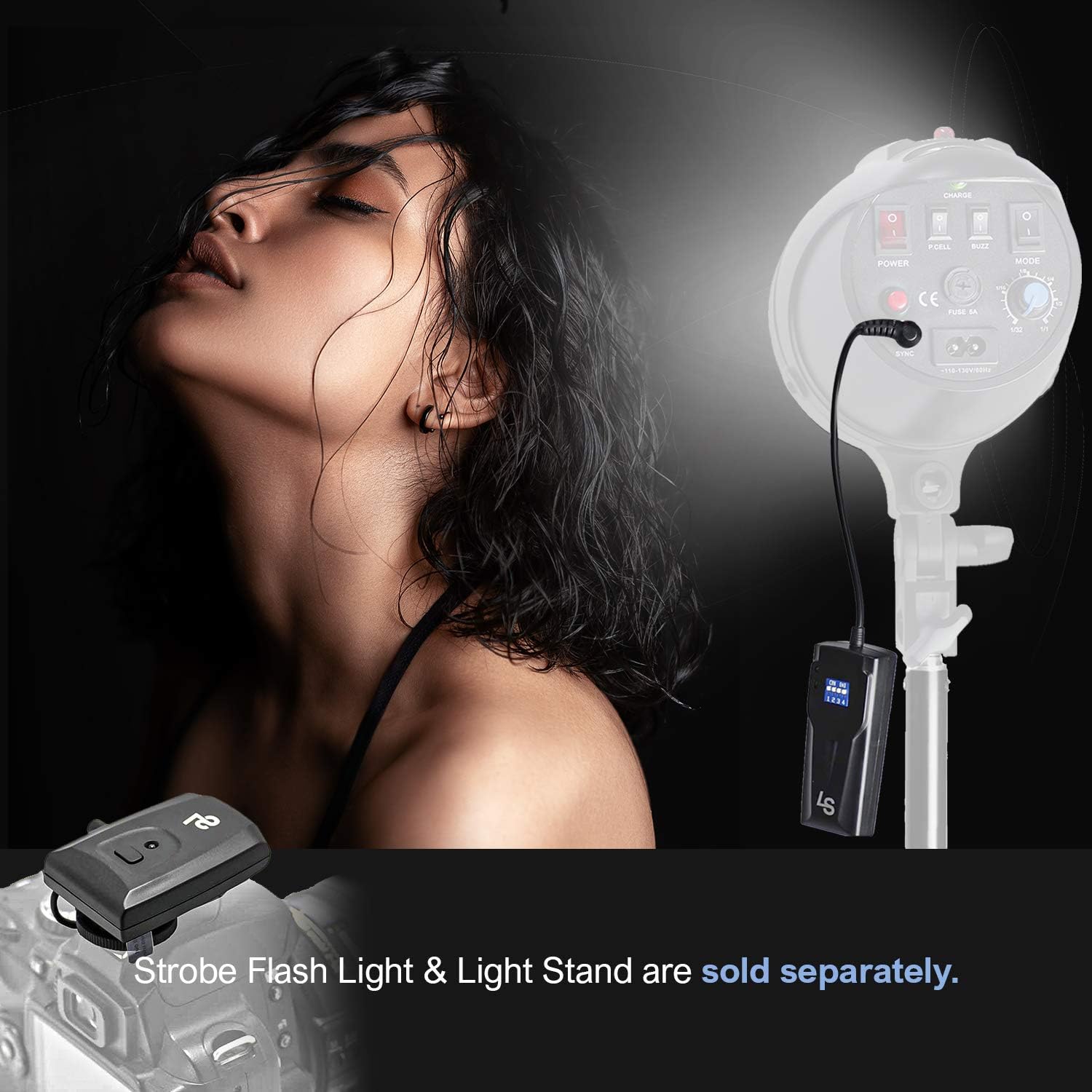 2 Pack Photo Studio Lights with 16 Channel Wireless Flash Trigger Set