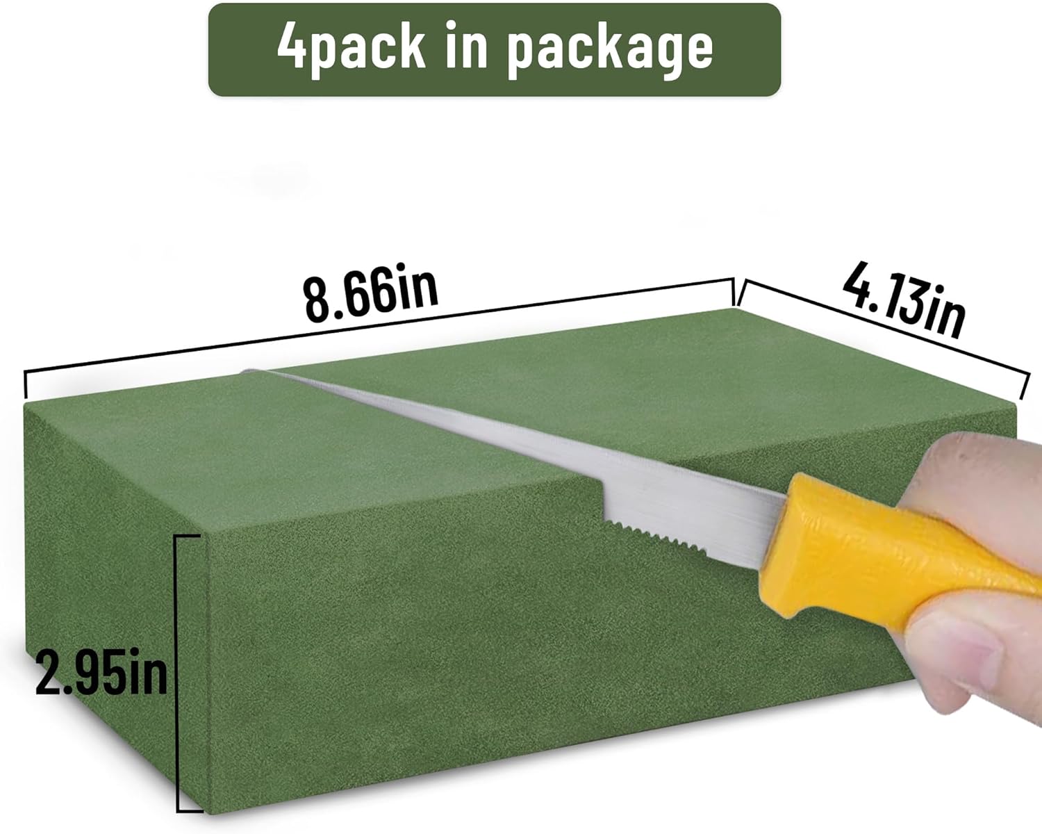 Max Shape Large Floral Foam Blocks 9 Inch 4 Pcs Set