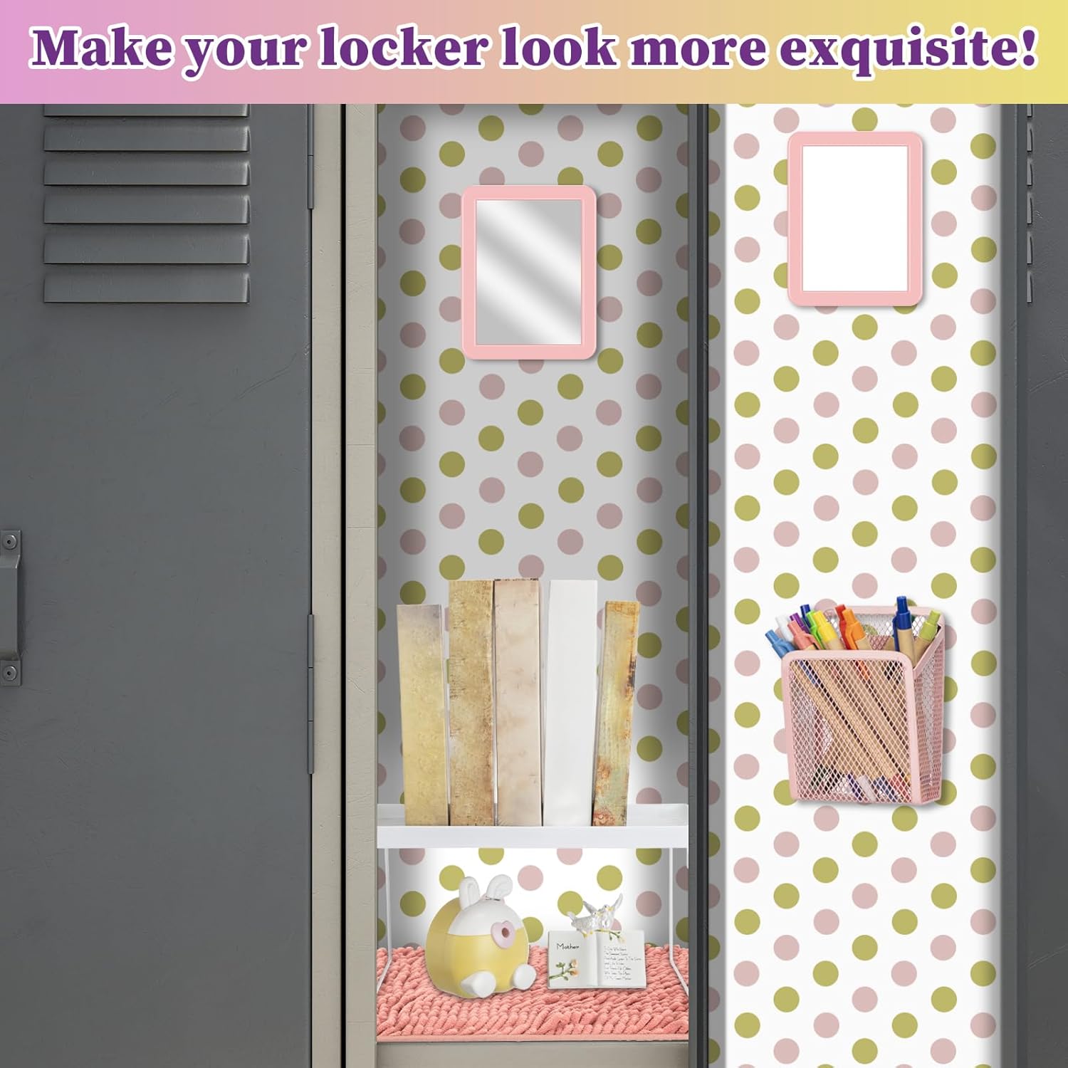 Chuangdi 17 Pcs Locker Organizer and Decorating Kit