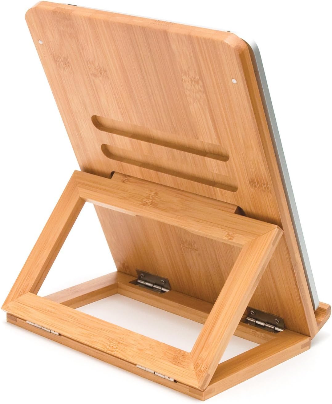 Lipper International Bamboo Wood Folding Stand for iPad and Tablets