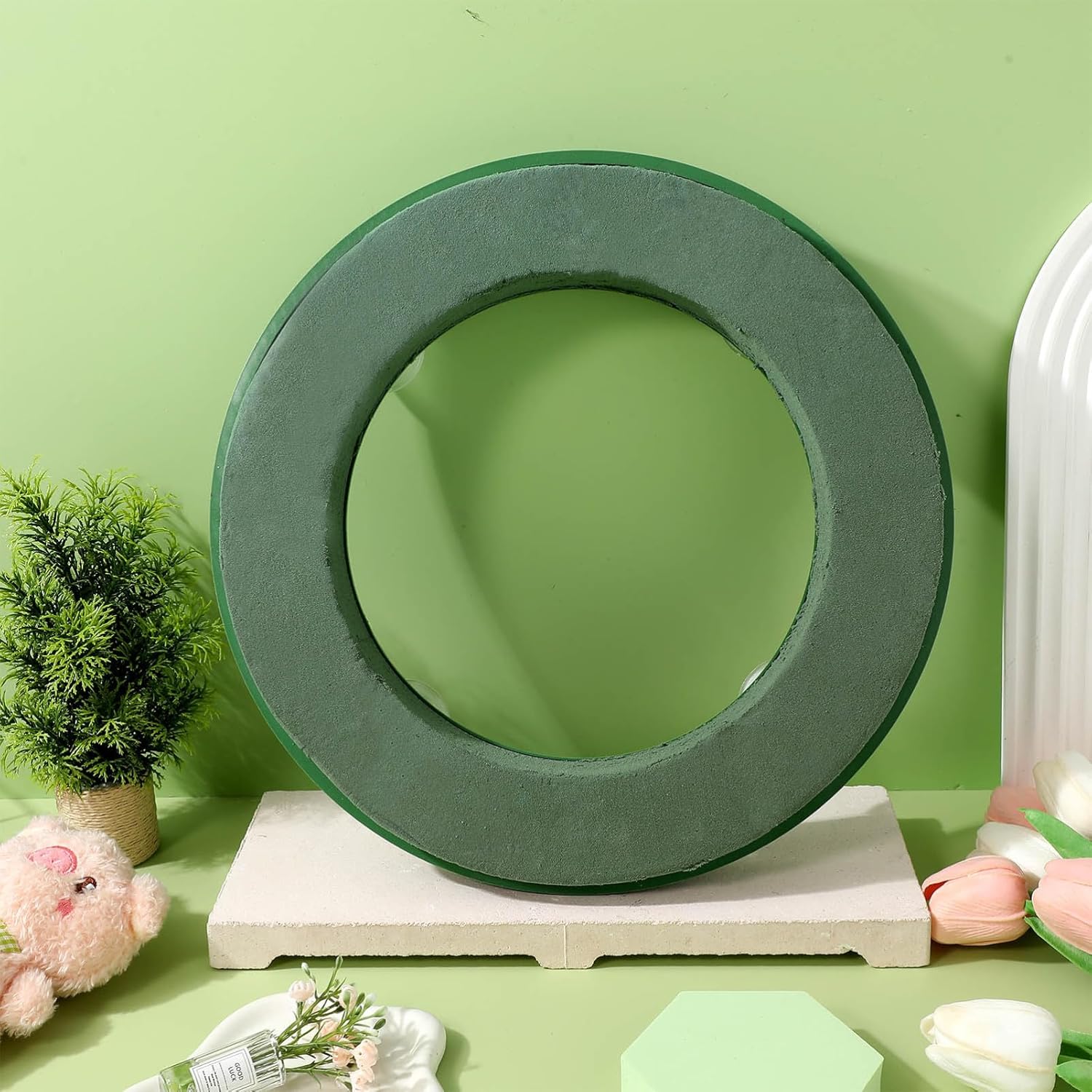 NUOBESTY Floral Foam Ring 30cm DIY Flower Arrangement Set