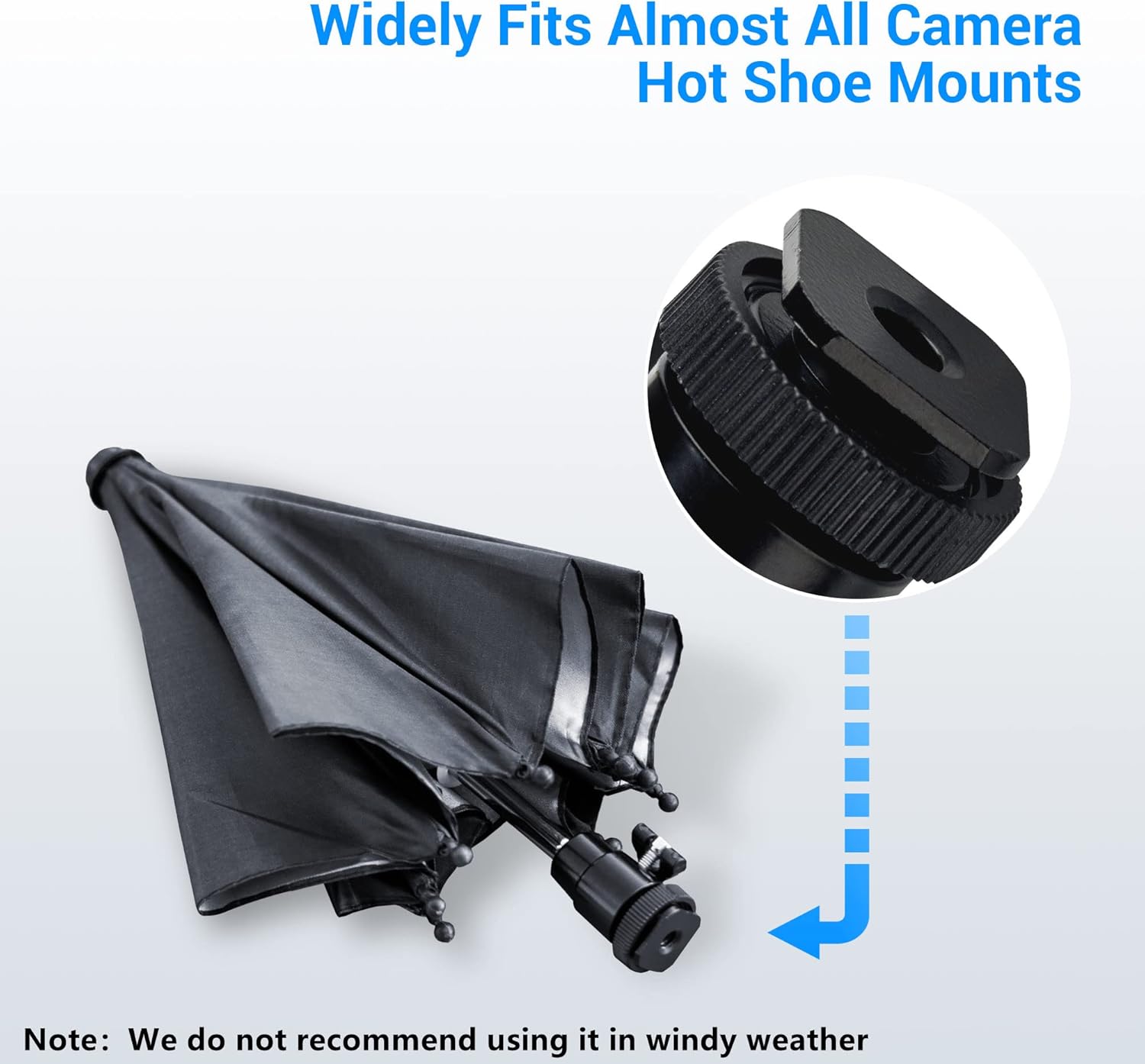 Kiorafoto Camera Hot Shoe Umbrella Rain Cover for Canon and Nikon