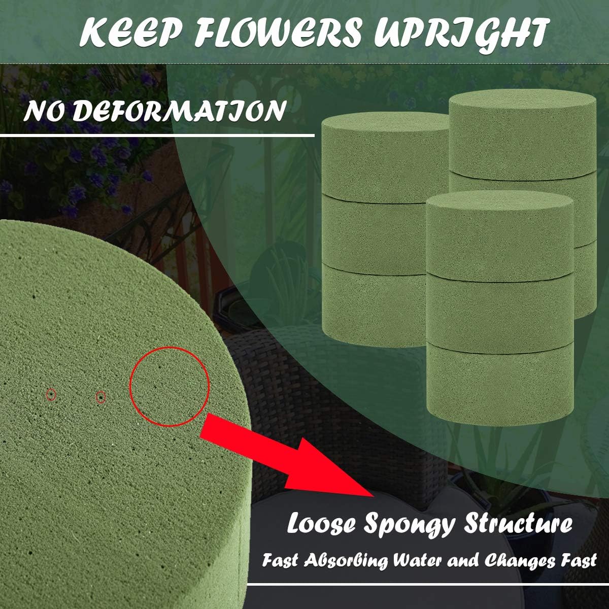 TAOPE 15PCS Floral Foam Blocks for Flower Arrangements