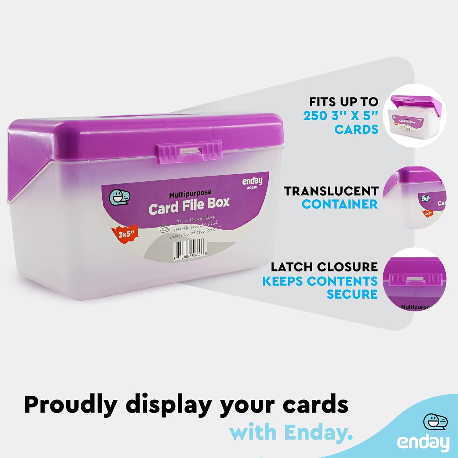 Emraw Index Card Holder for 3x5 Cards Pack of 4