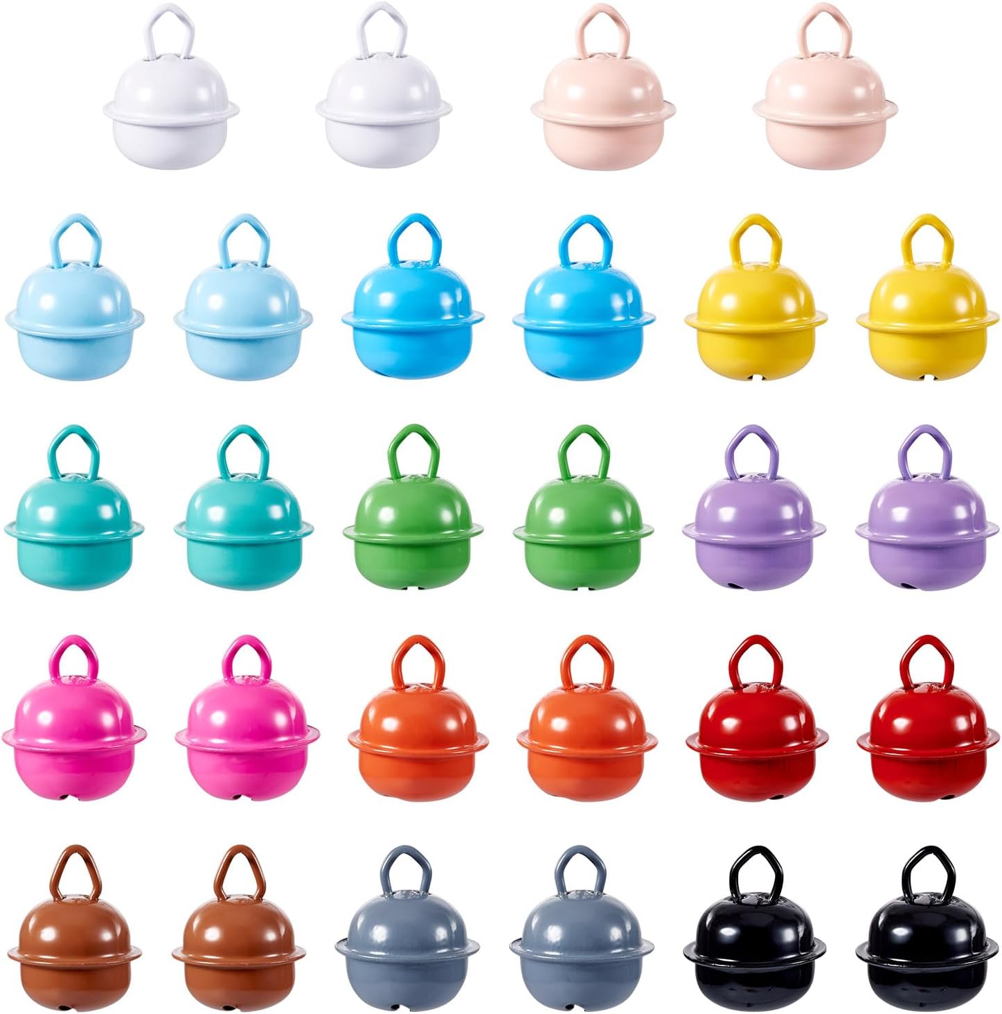 Craftdady 28Pcs Colorful Iron Bell Charms
