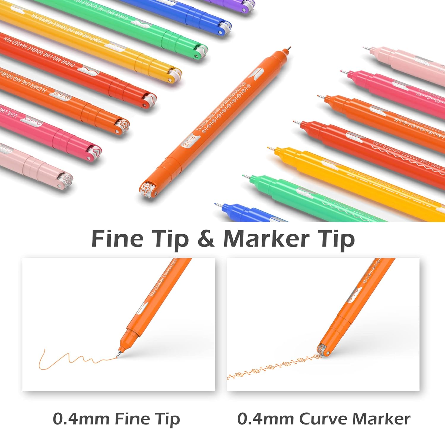 AECHY 8PCS Curve Highlighter Set for Kids and Office Use