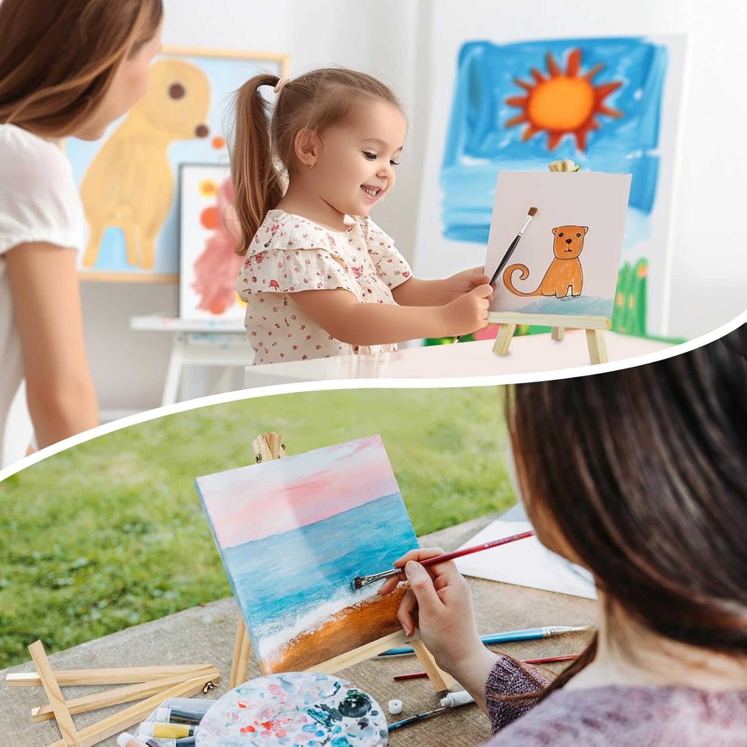 CONDA 12 Pack 9 Inch Tabletop Easels Set