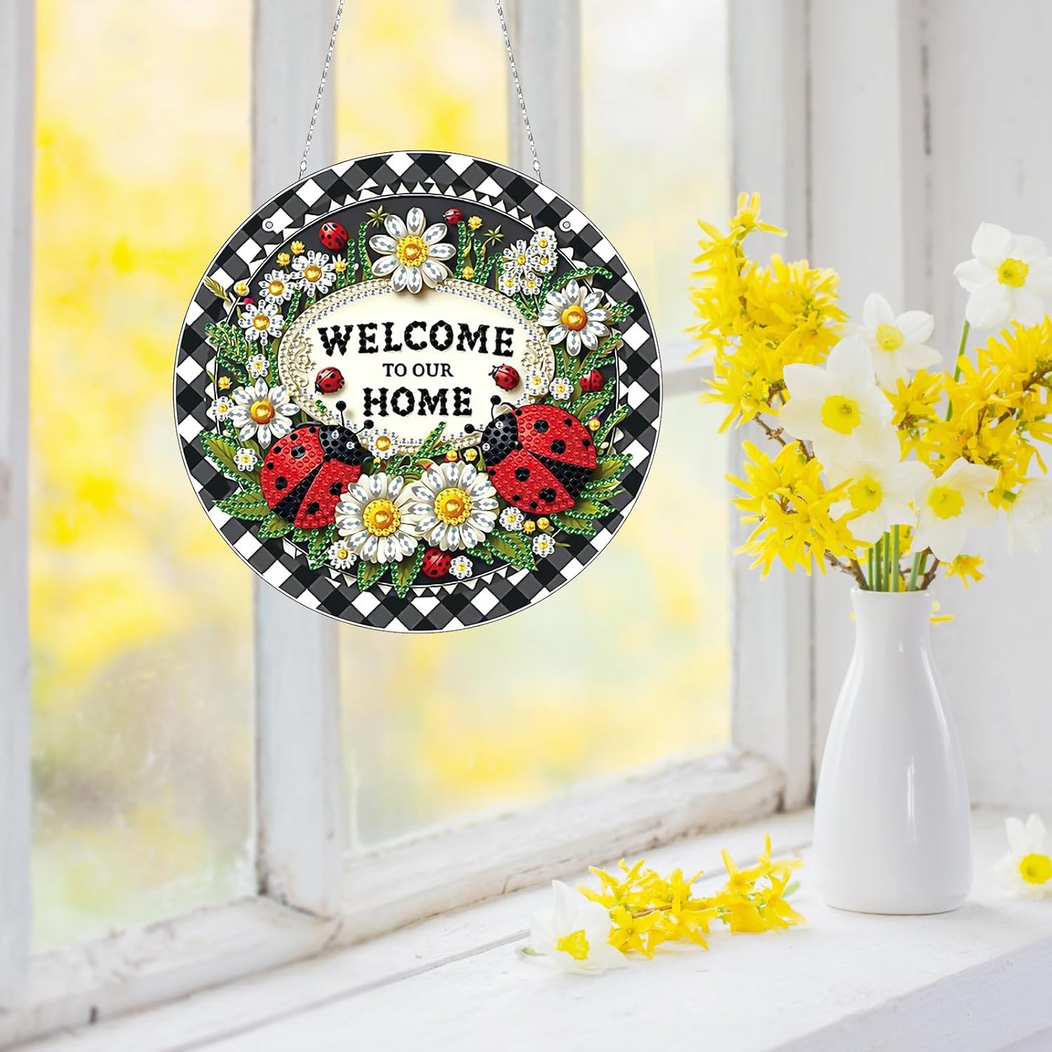 DIY Acrylic Diamond Art Wreath Kit Ladybird