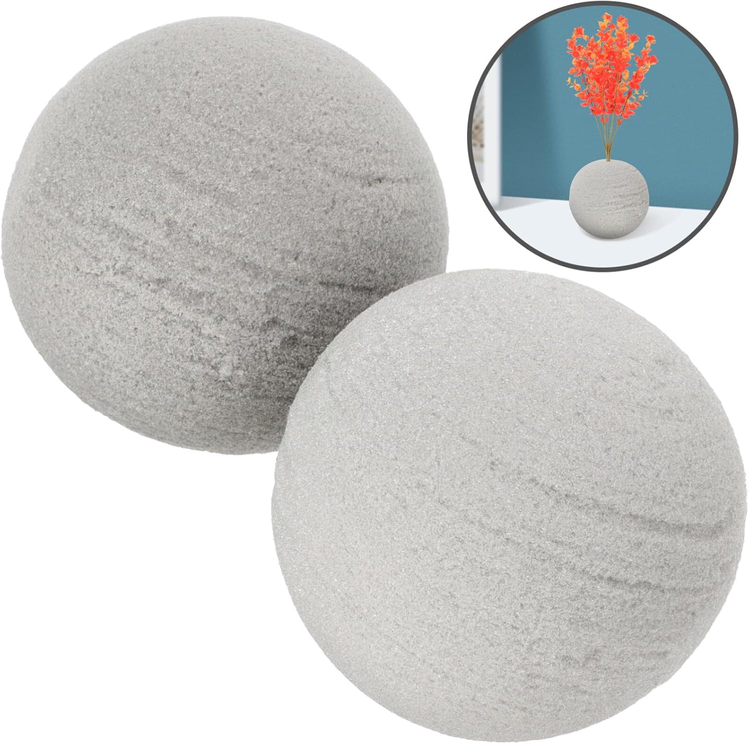 IMIKEYA 2pcs Sphere Floral Foam Balls for DIY Flower Arrangements