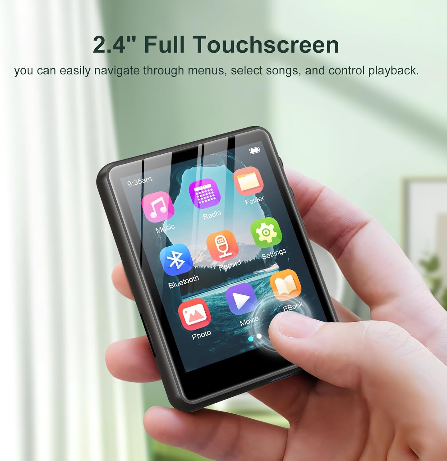 128GB MP3 Player with Bluetooth 54 and Built-in Speaker