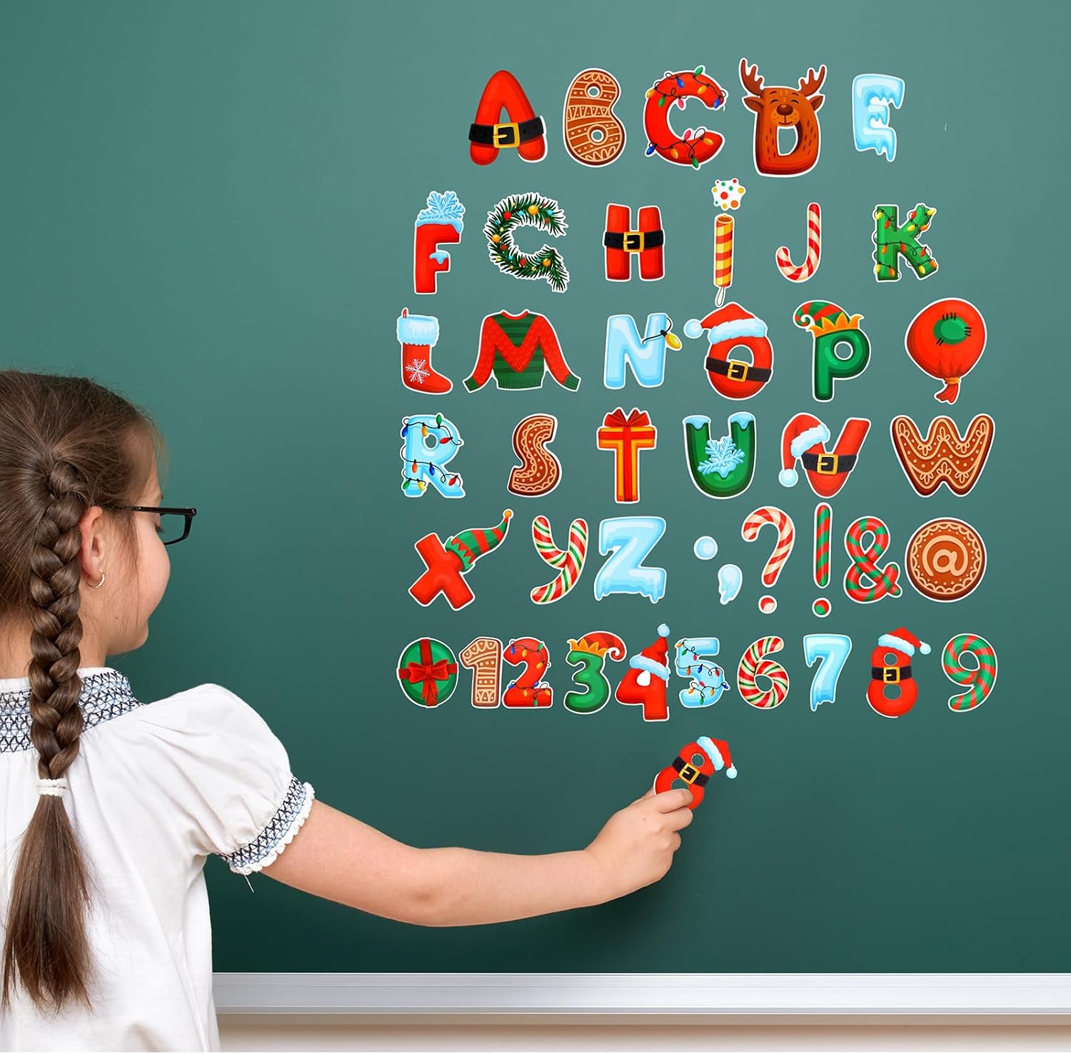 Tenare 134 Pcs Christmas Letter Bulletin Board Set