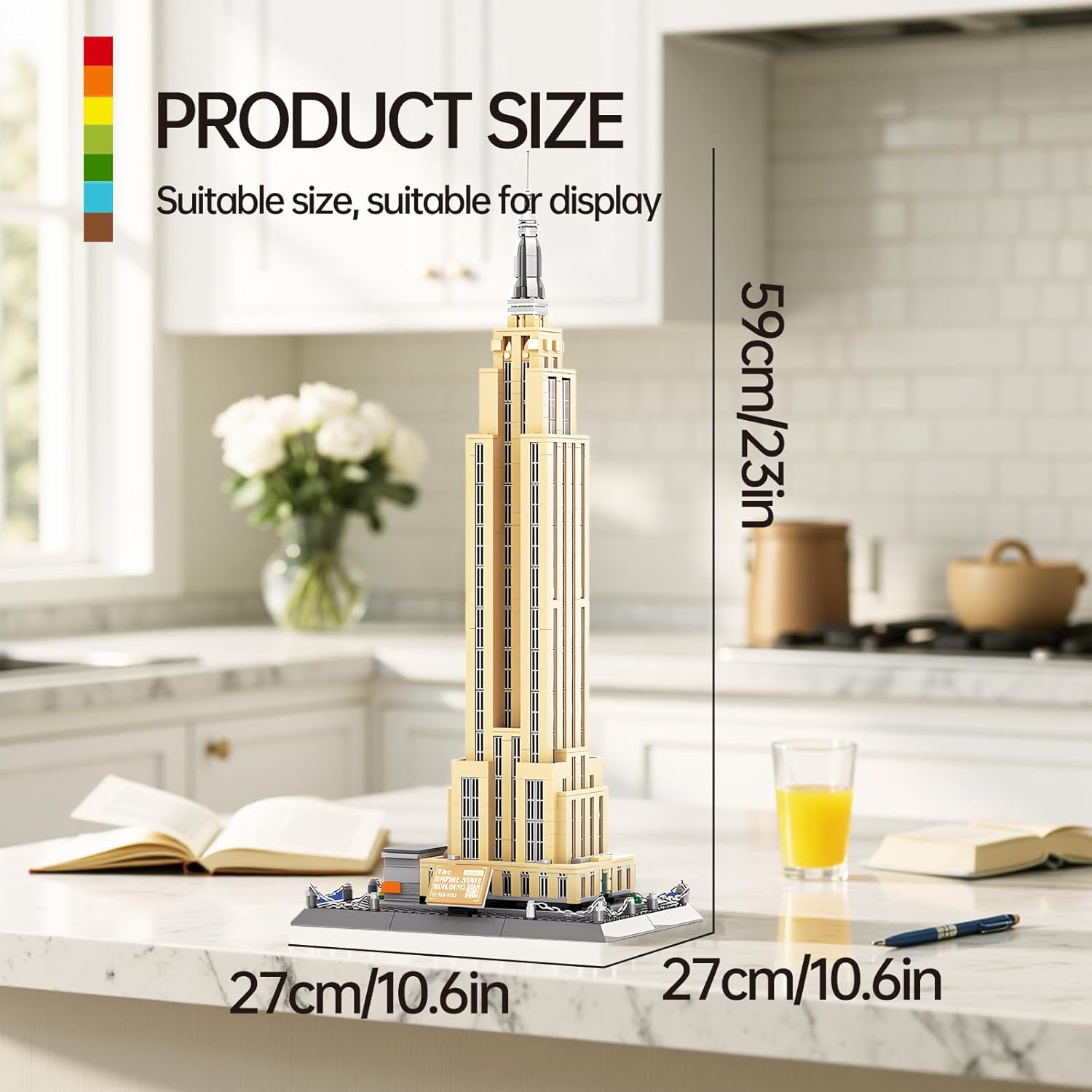 Empire State Architecture Building Block Set with 1570 Pieces