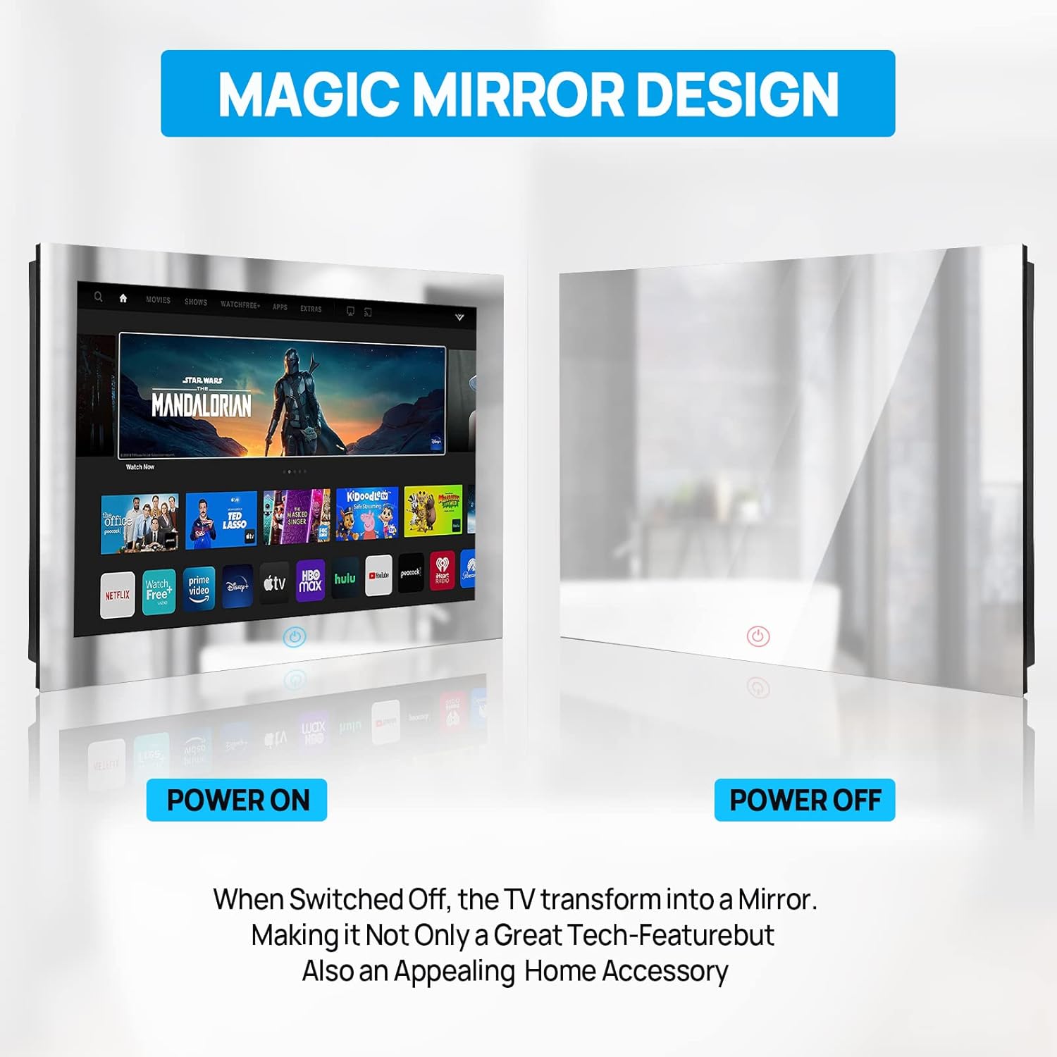 Haocrown 32 Inch Smart Touch Screen Mirror TV