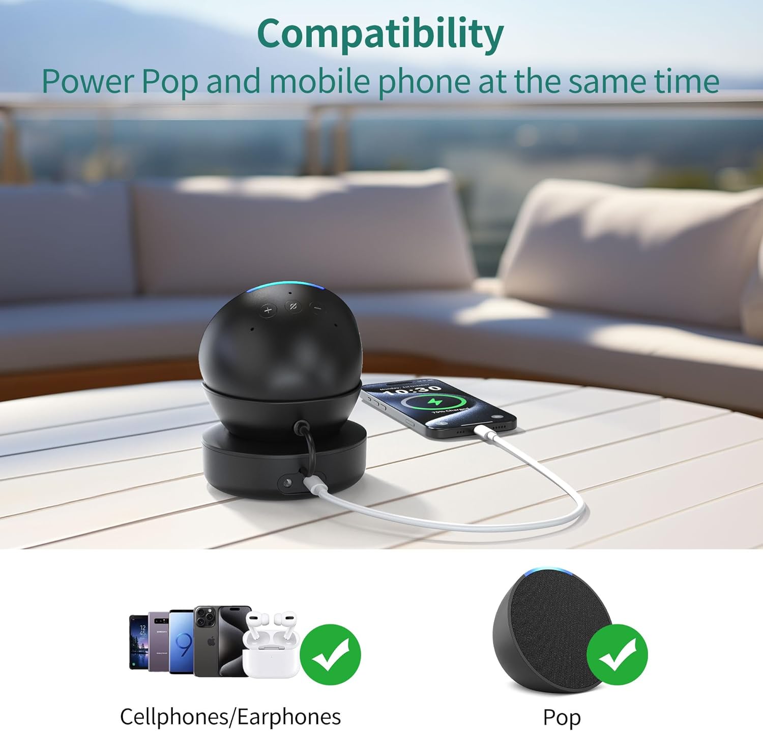 PlusAcc Battery Base for Pop 5000mAh Charger Stand